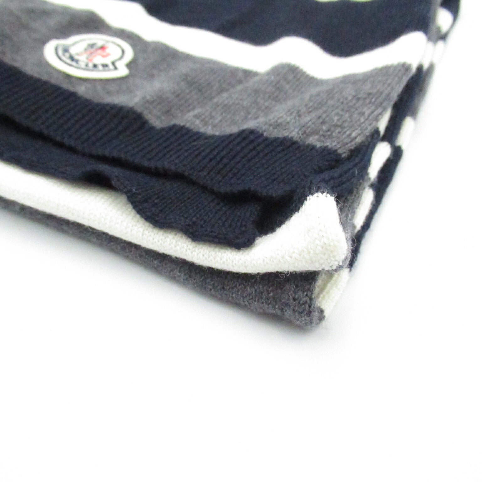 Moncler Wool Scarf Navy Unisex