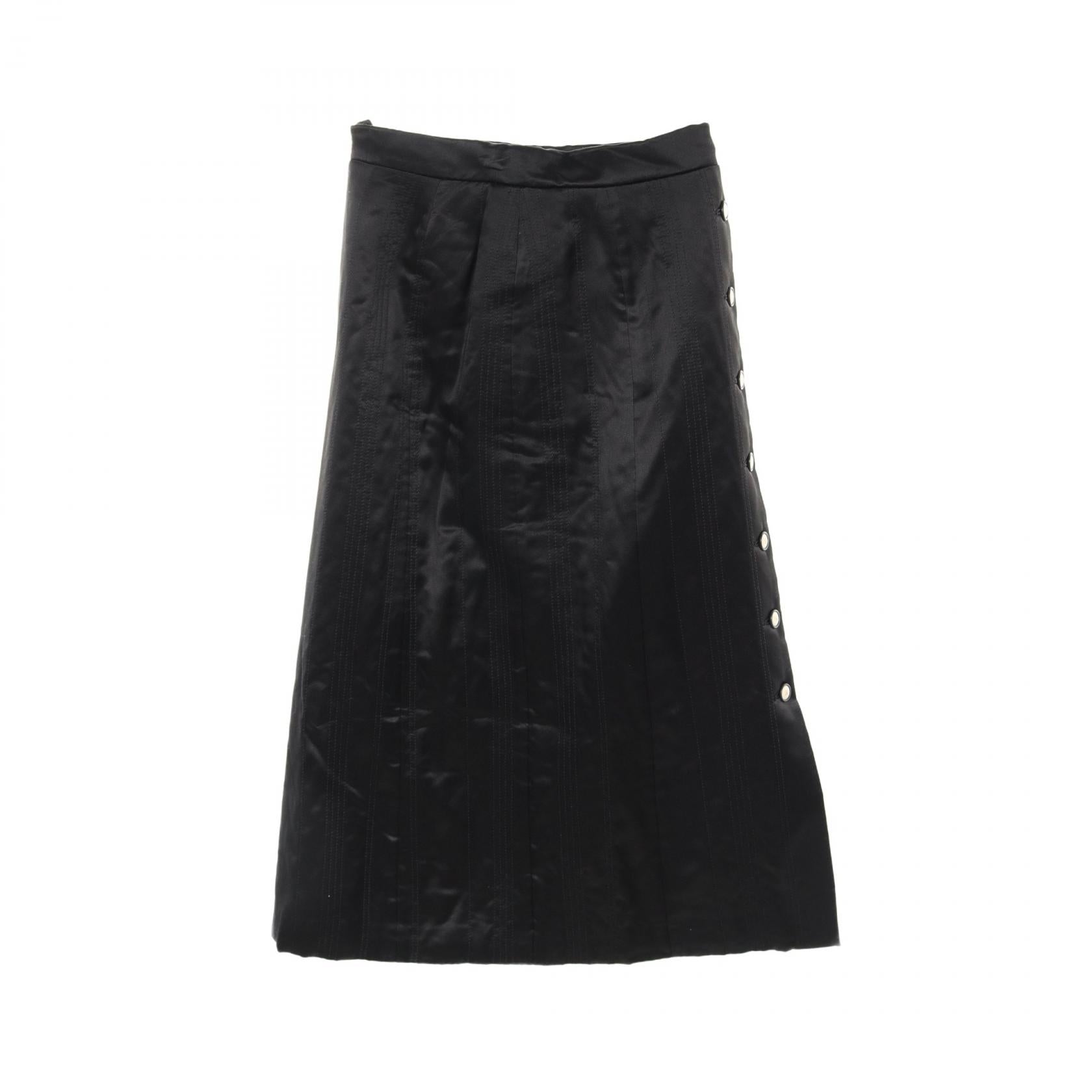 Chanel Silk Skirt Black P57263V14874