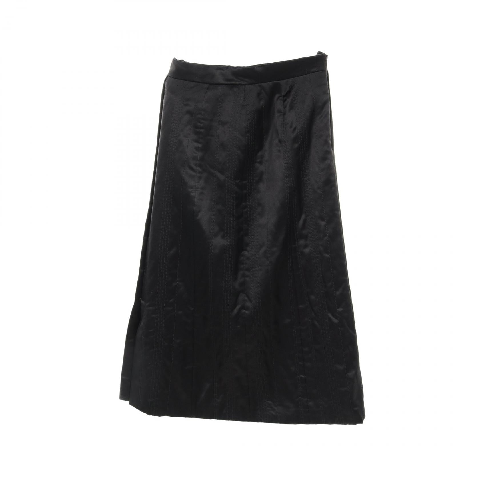 Chanel Silk Skirt Black P57263V14874