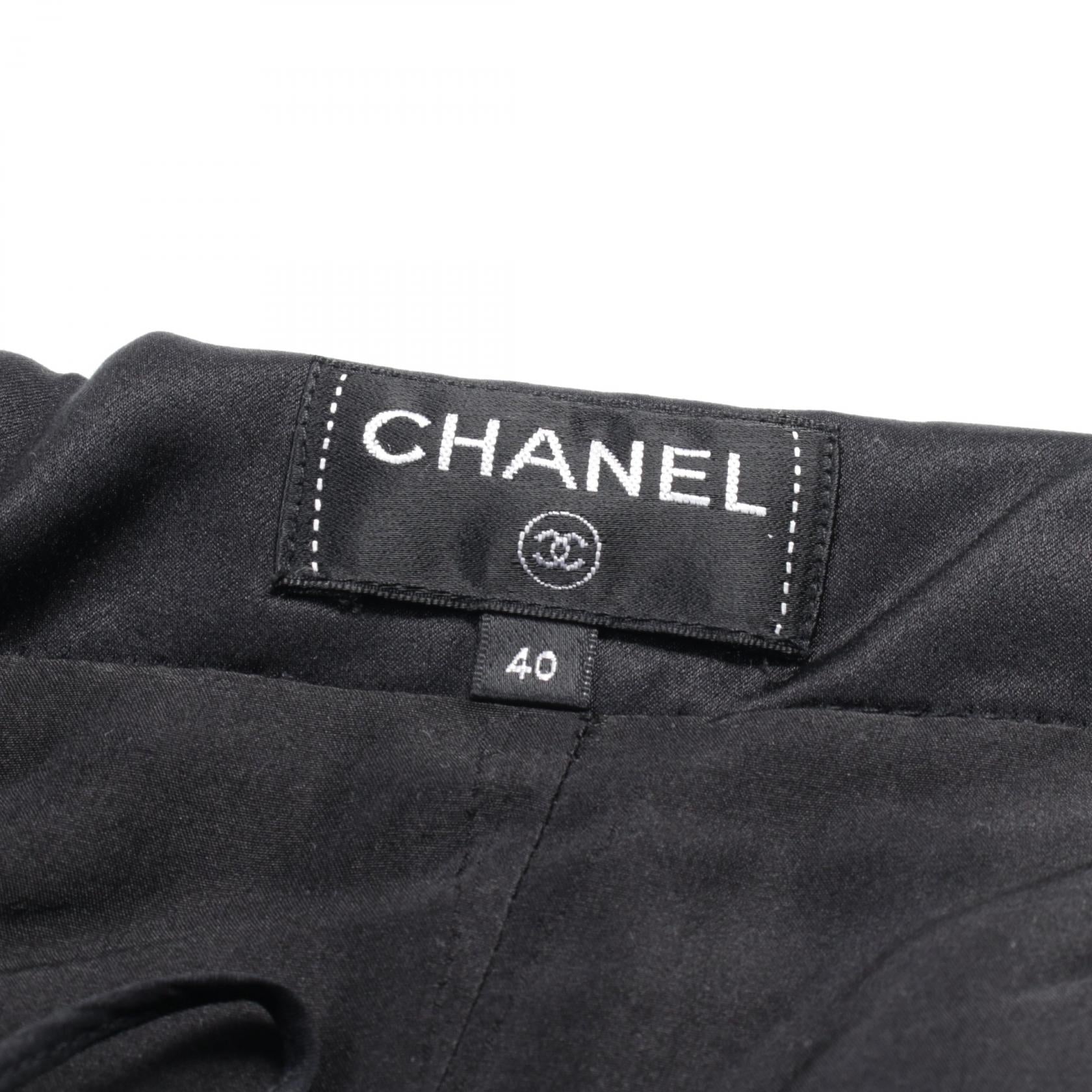 Chanel Silk Skirt Black P57263V14874