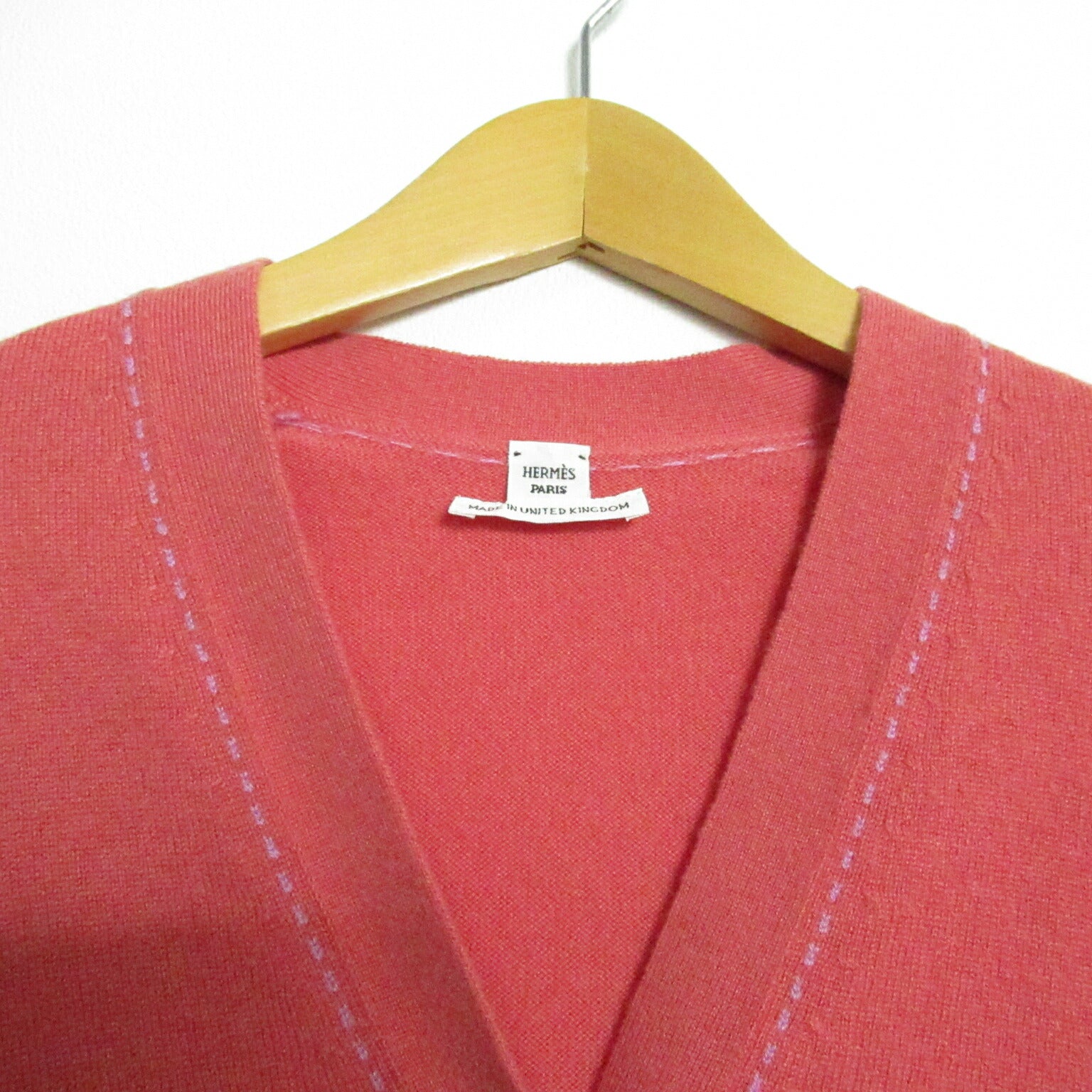 Hermes Cashmere Cardigan Pink