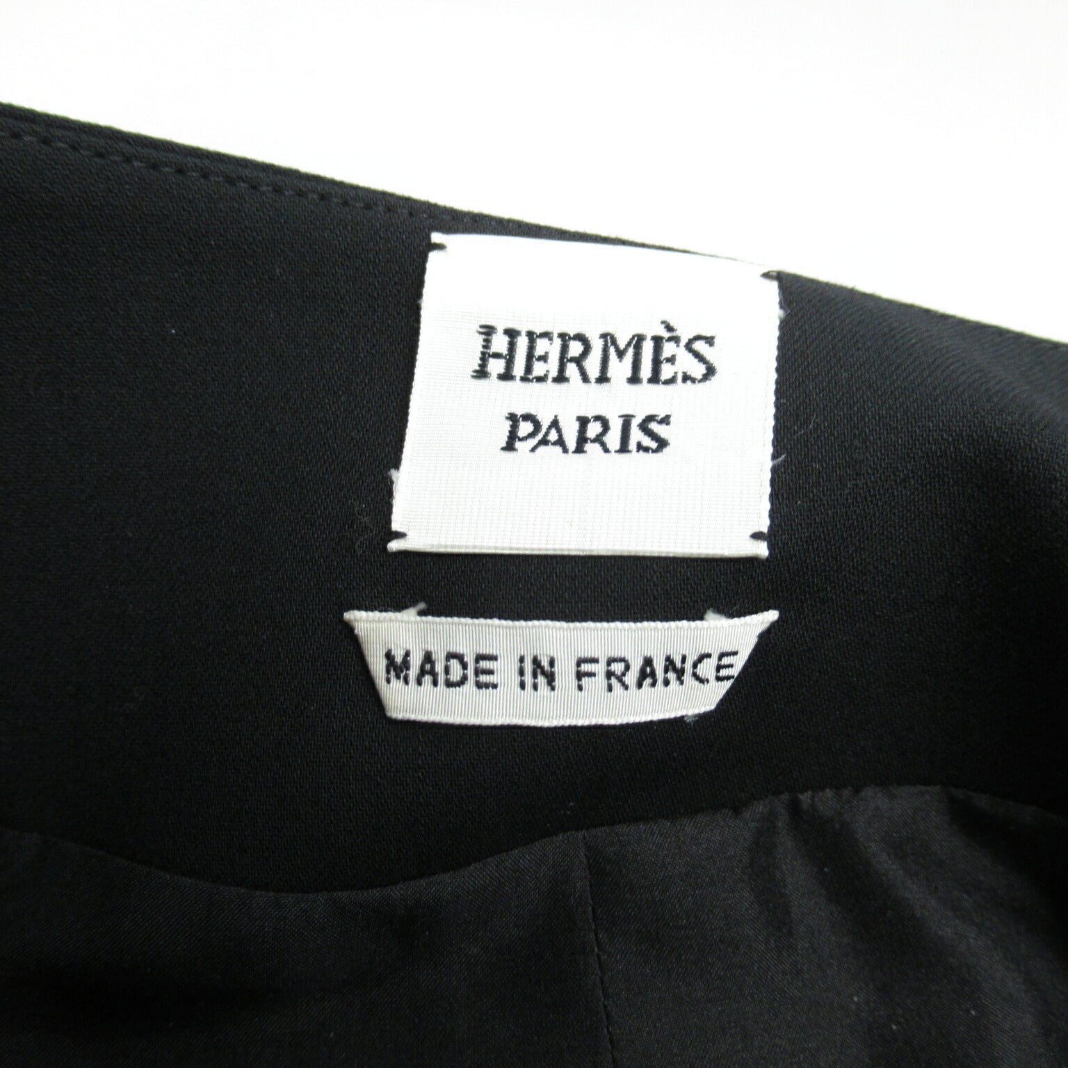 Hermes Wool Skirt Black Used