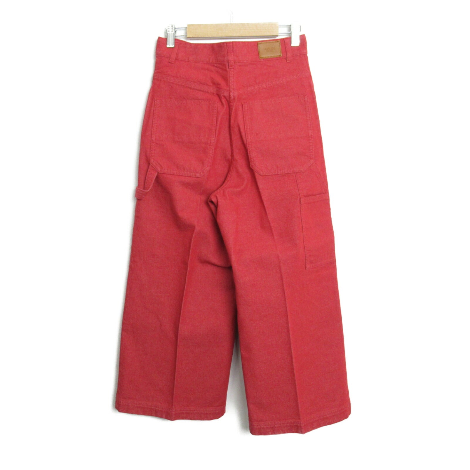 Hermes Cotton Denim Pants Red