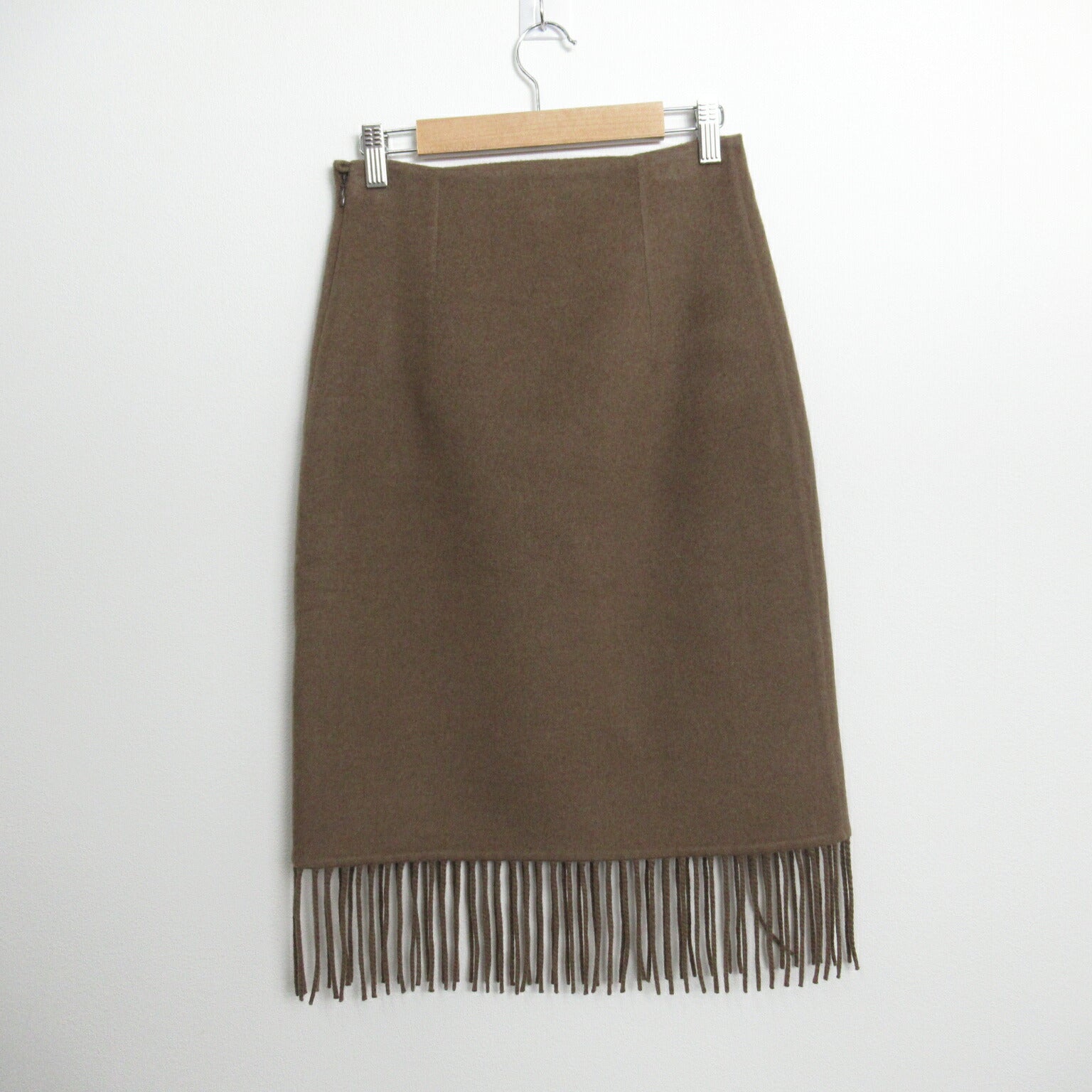 Hermes Cashmere Skirt Brown