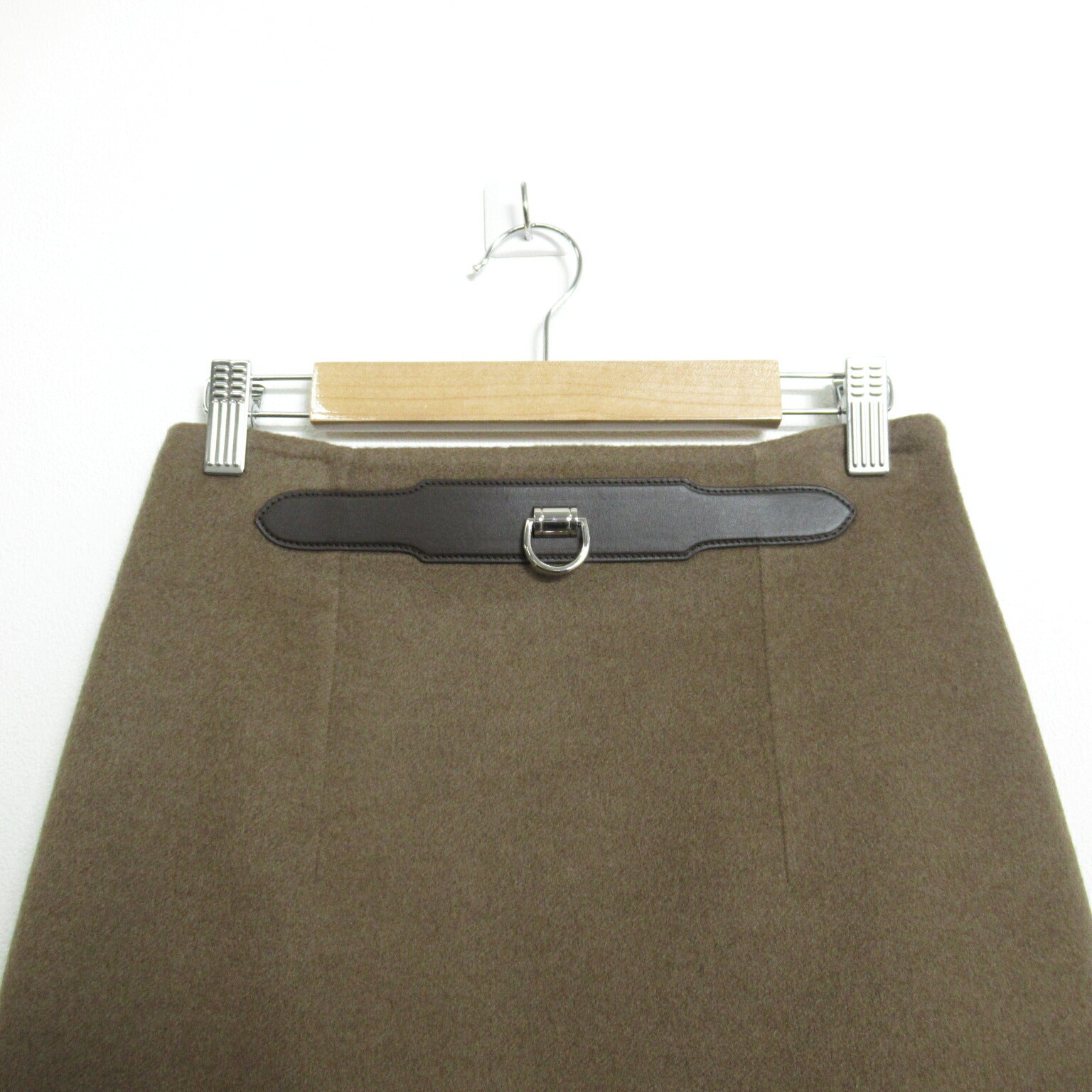 Hermes Cashmere Skirt Brown