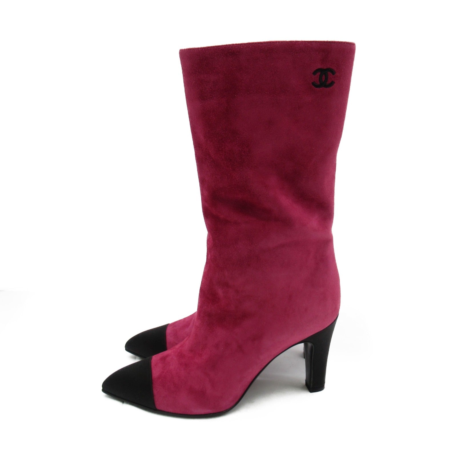 Chanel Suede Boots Pink for Women