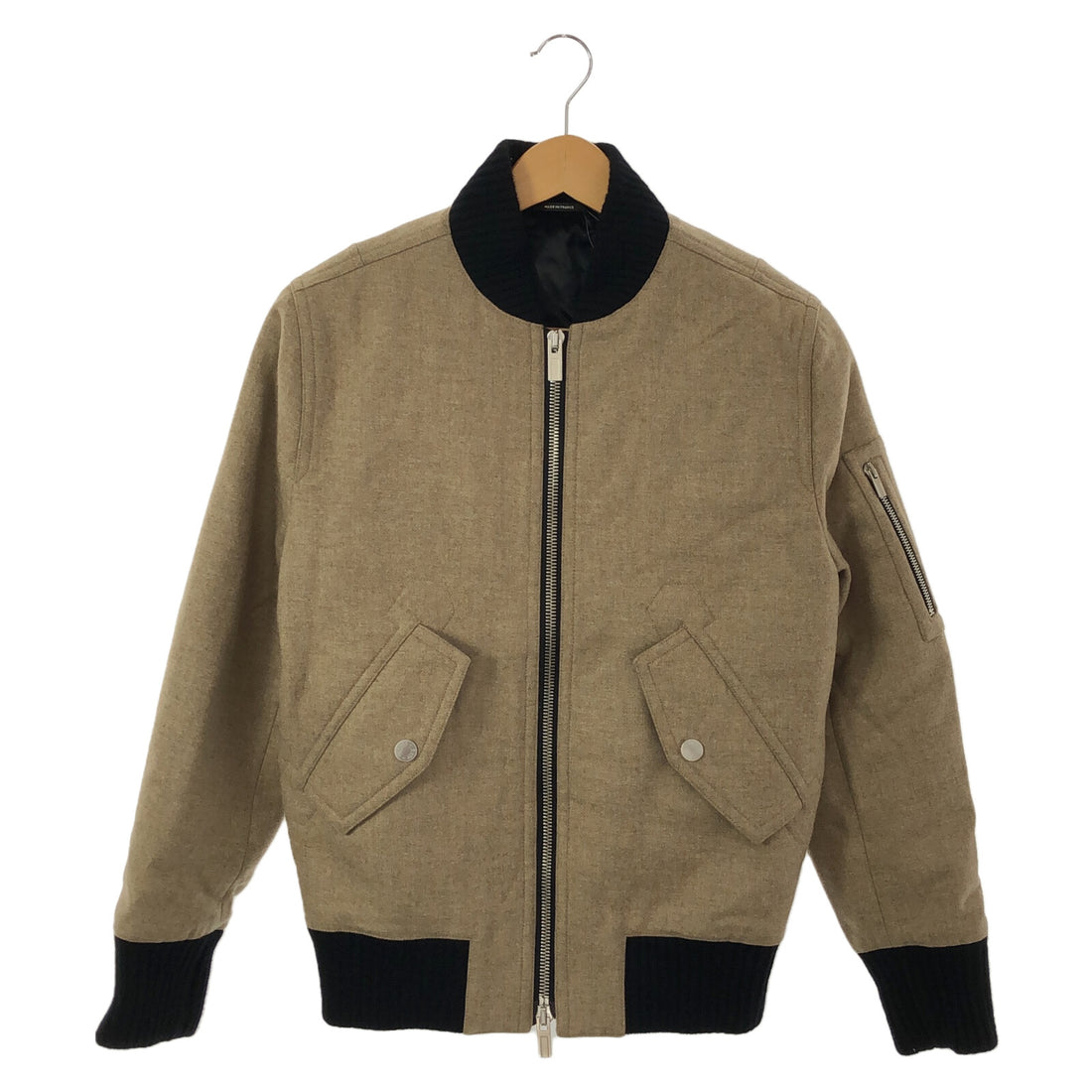 Hermes Wool Cashmere Blouson Beige/Black