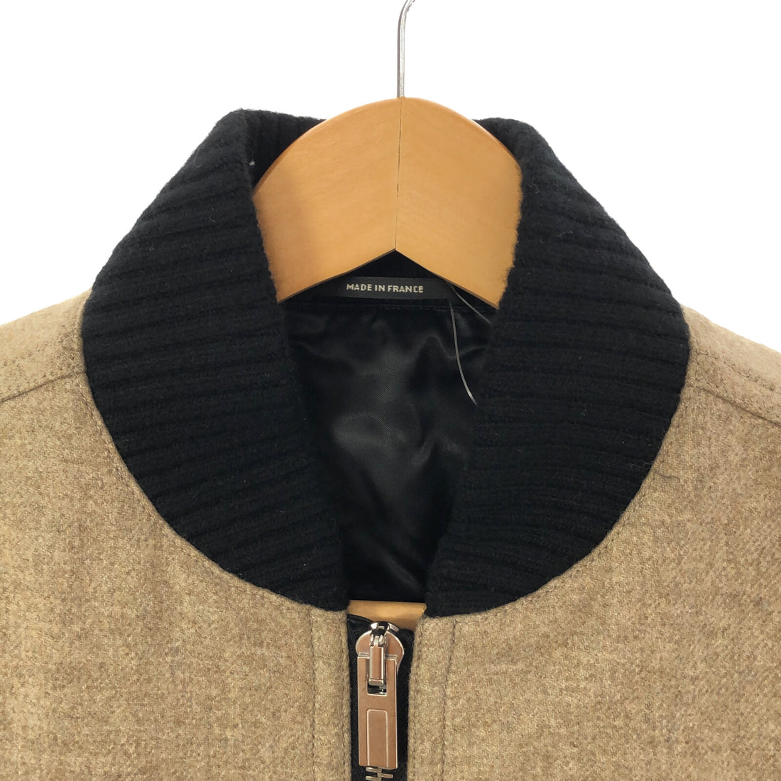 Hermes Wool Cashmere Blouson Beige/Black