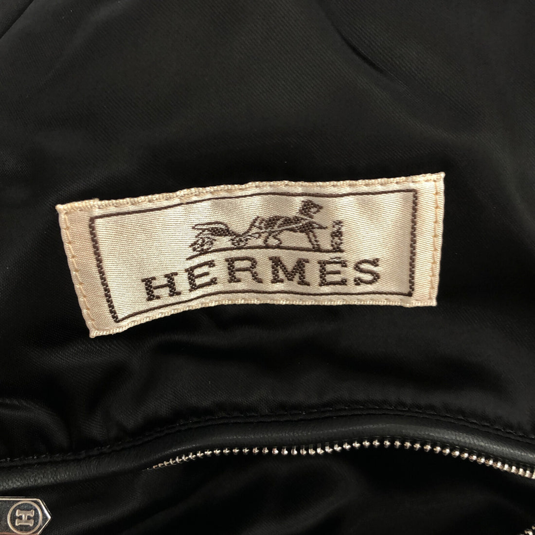 Hermes Wool Cashmere Blouson Beige/Black