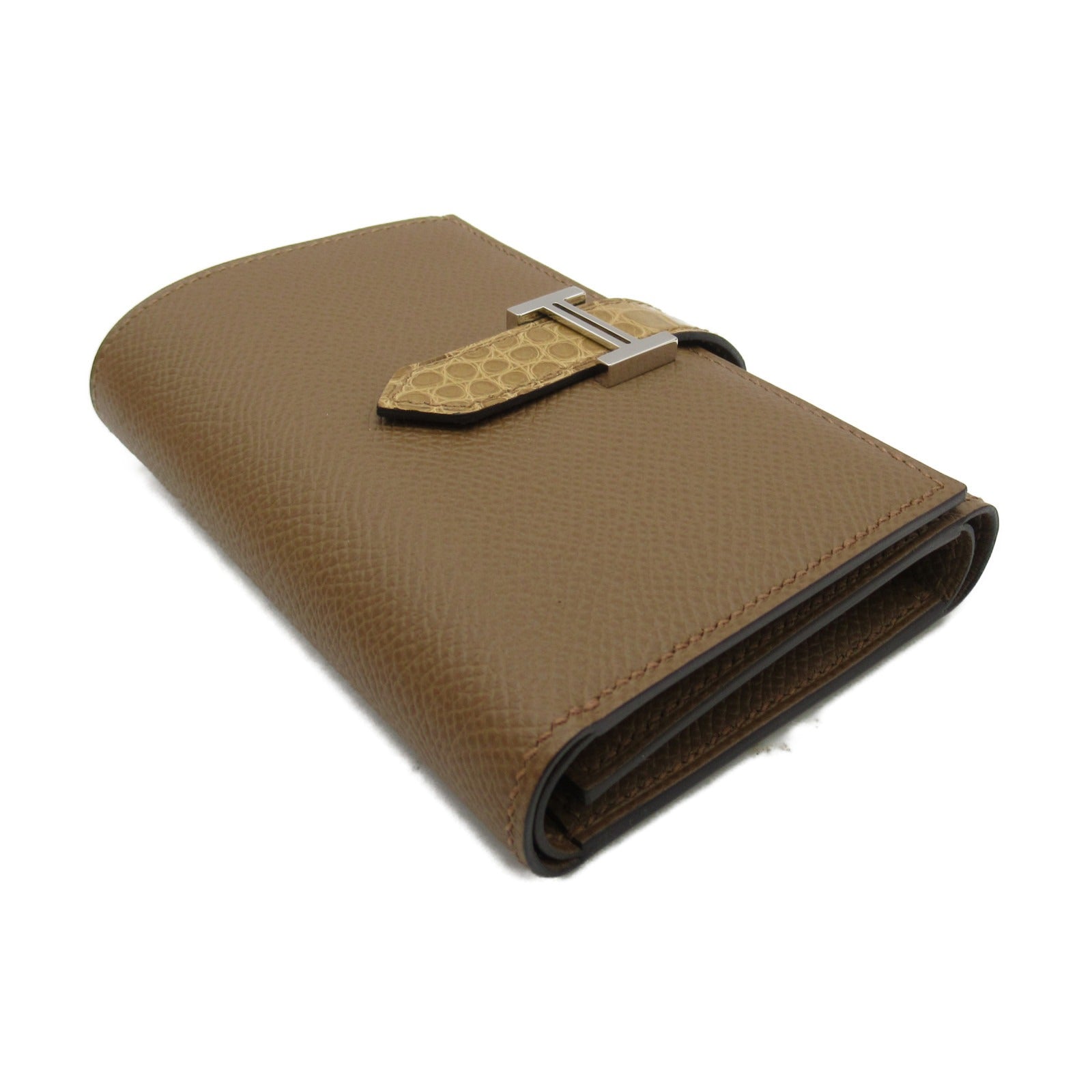 Hermes Leather Alligator Trifold Wallet