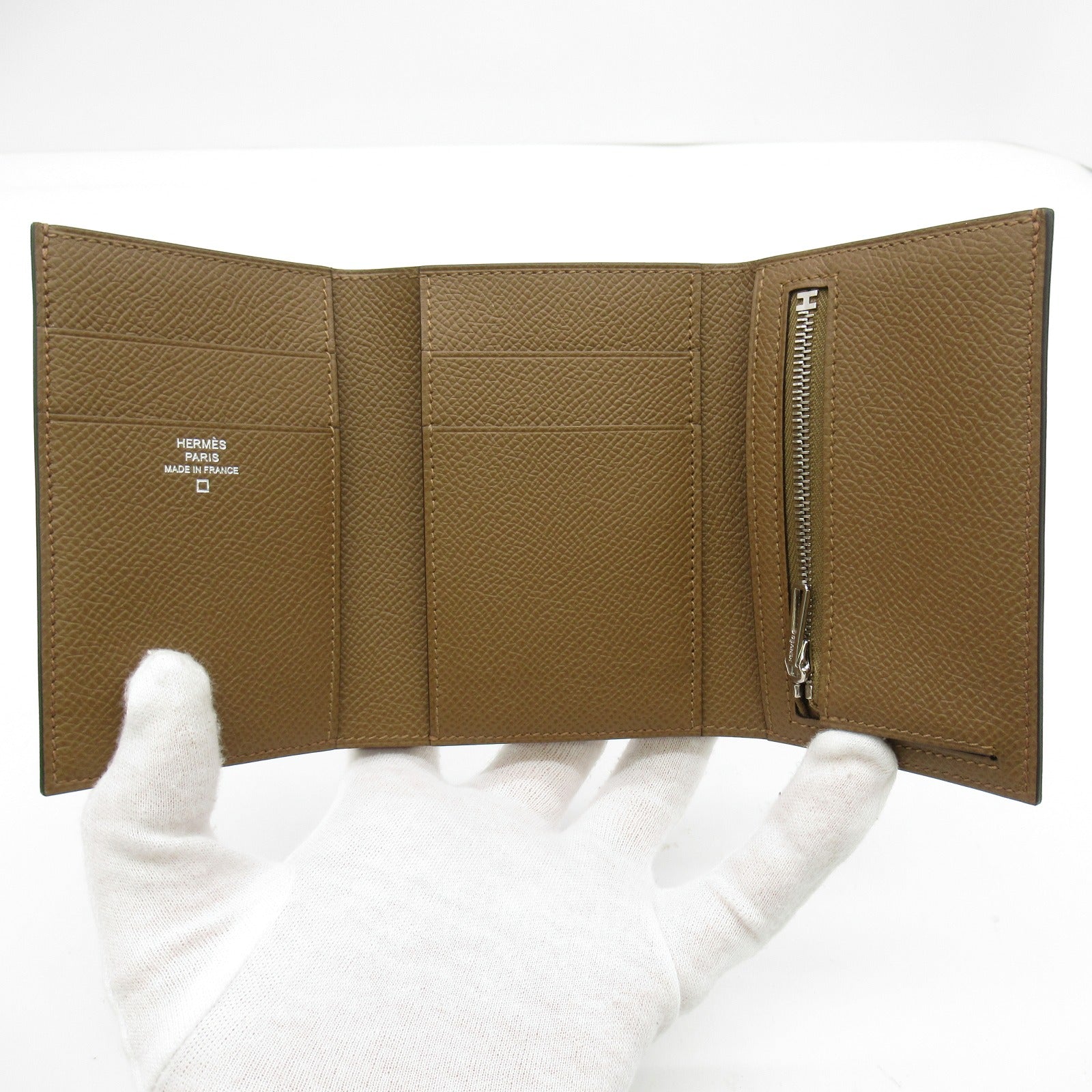 Hermes Leather Alligator Trifold Wallet