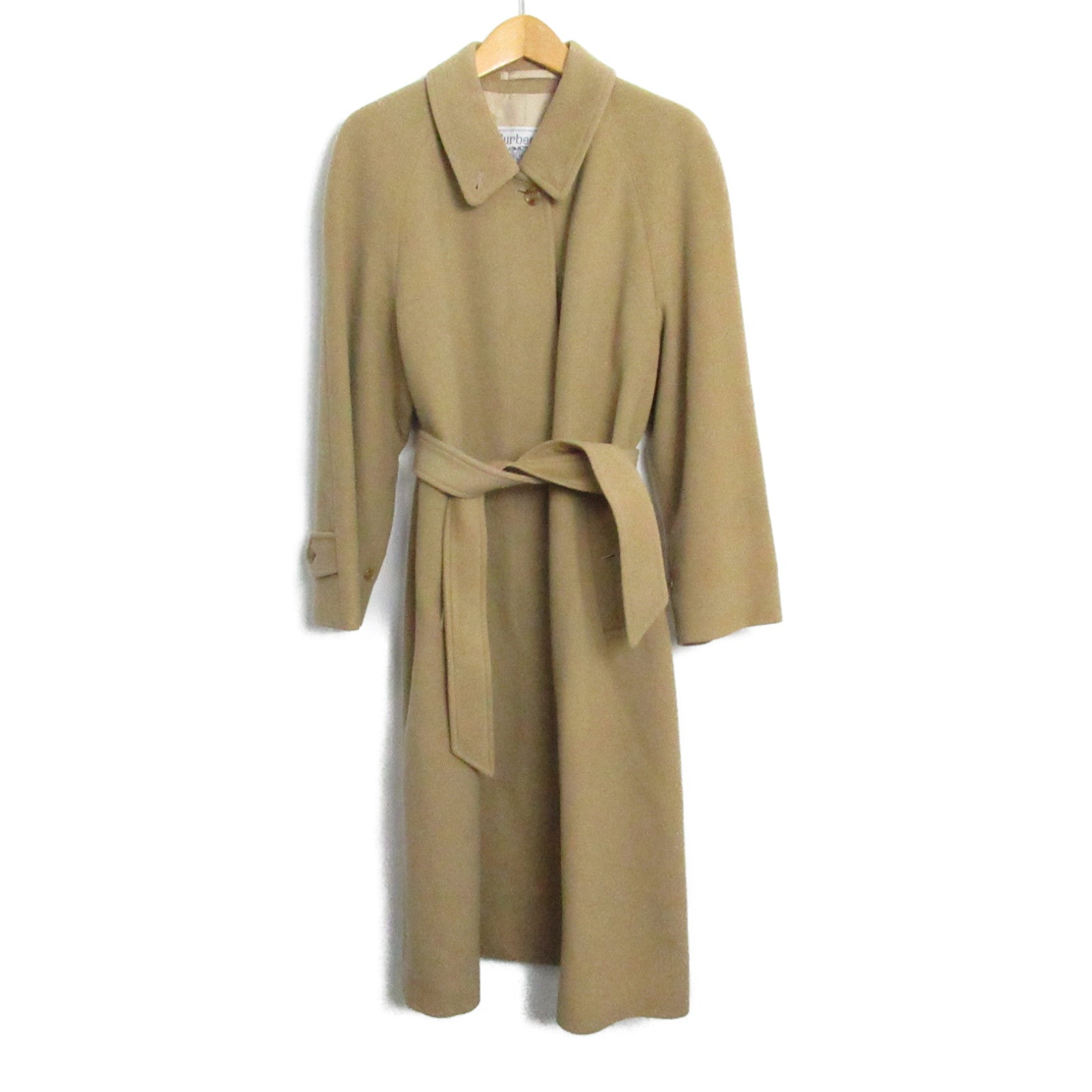 Burberry Wool Coat with Belt Beige