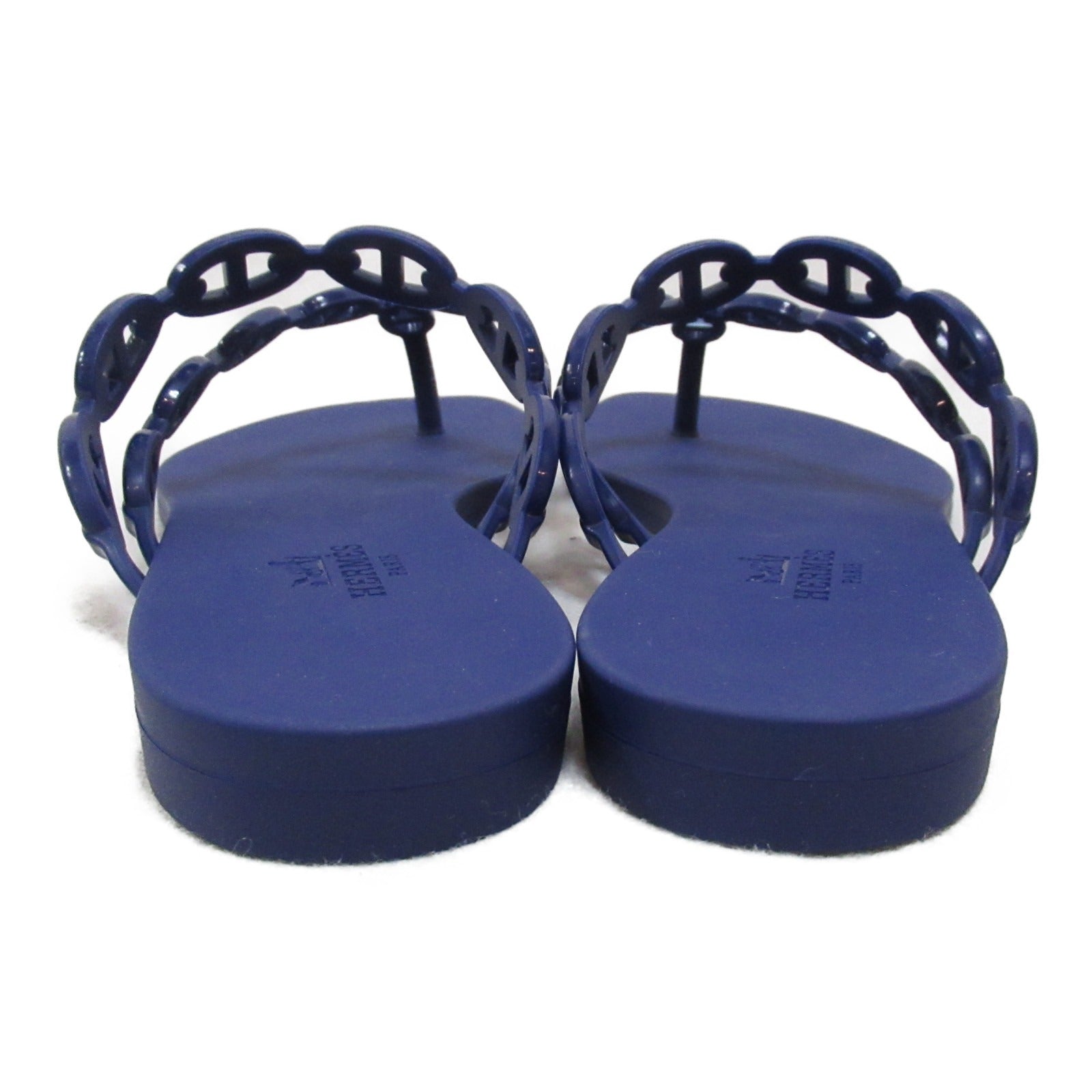 Hermes Island Rubber Sandals Blue