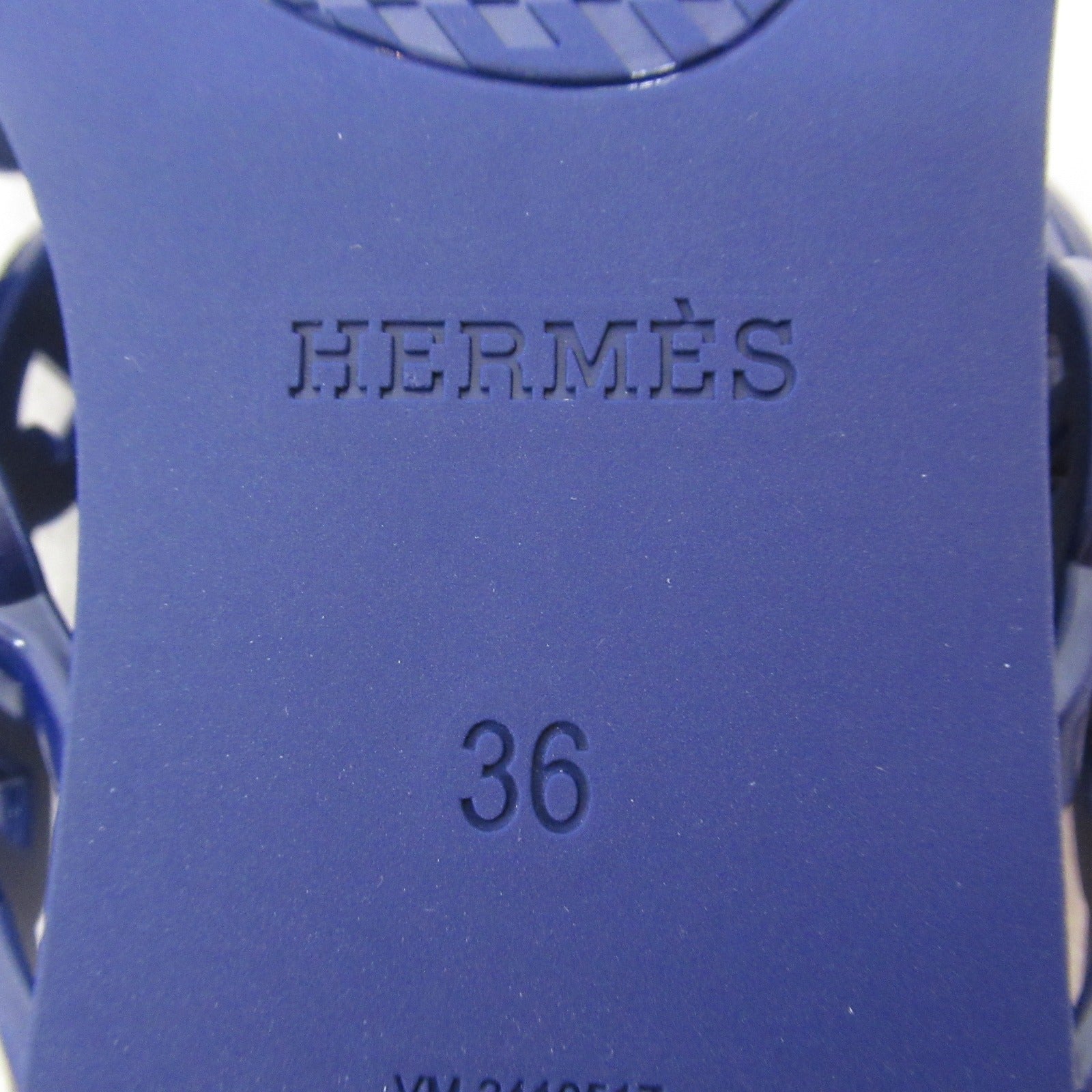 Hermes Island Rubber Sandals Blue