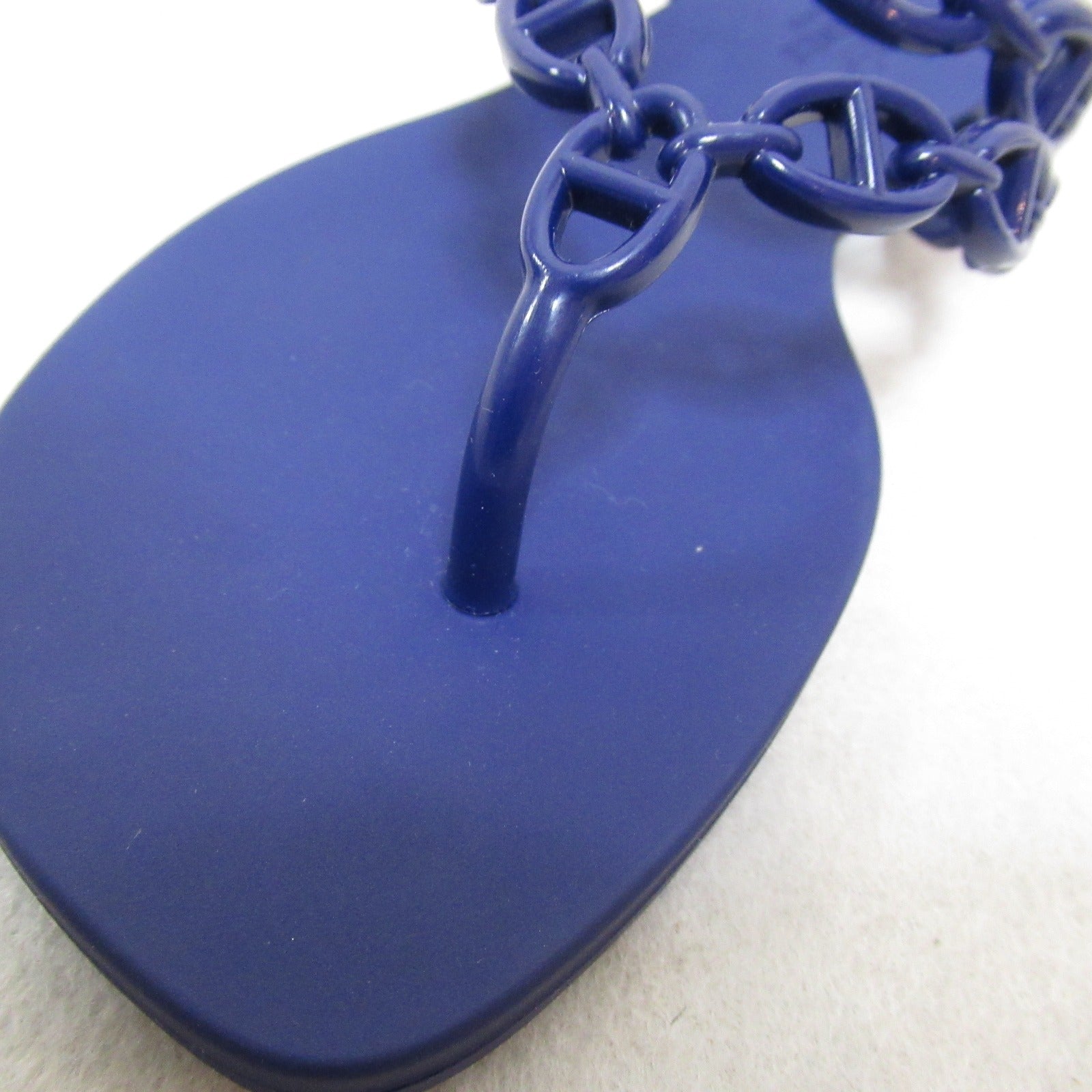 Hermes Island Rubber Sandals Blue