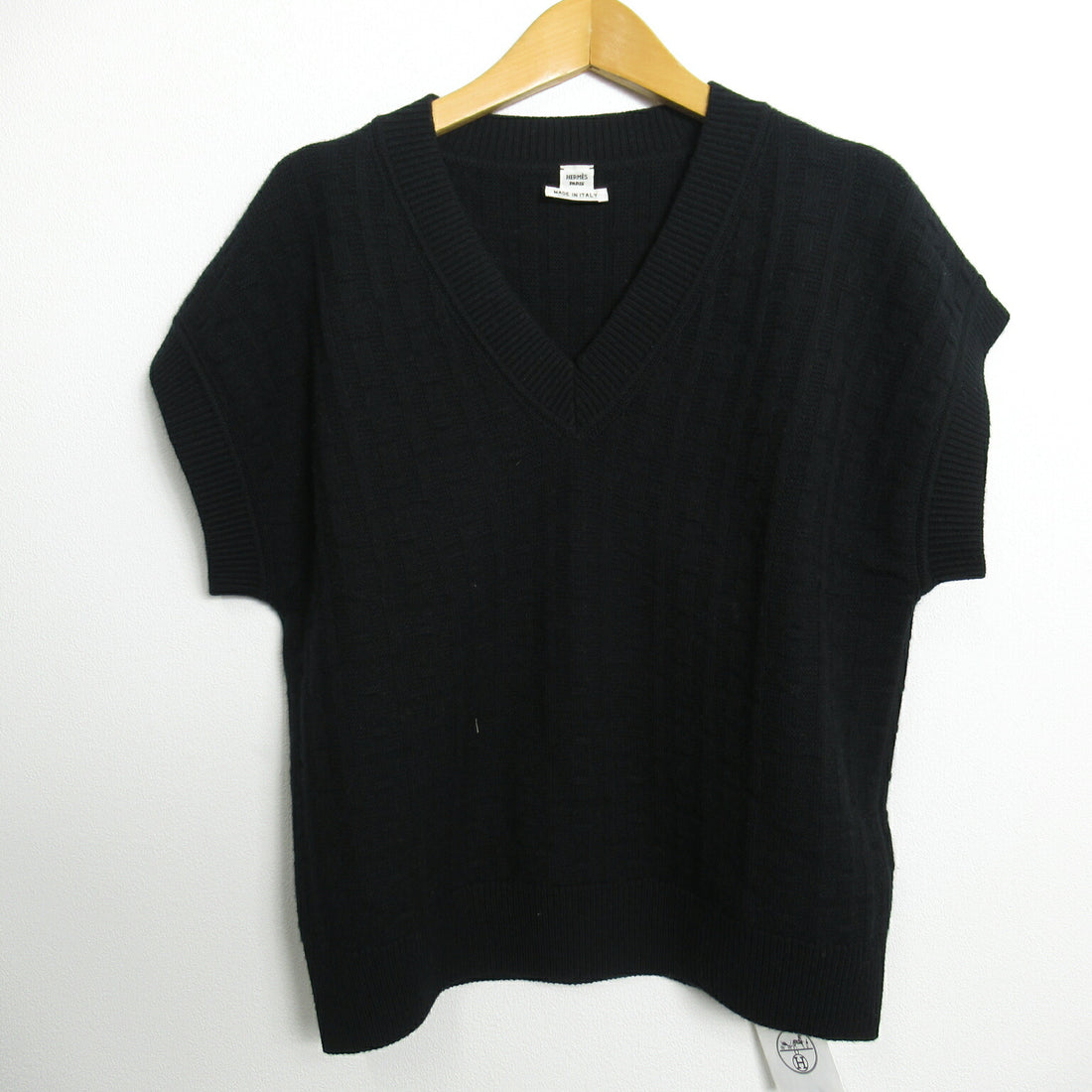 Hermes Wool Knit Vest Black Unisex