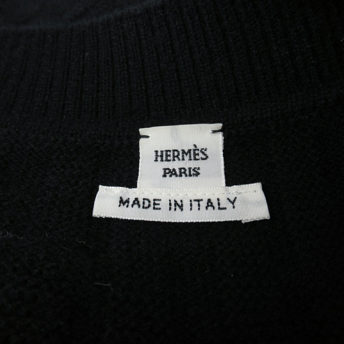 Hermes Wool Knit Vest Black Unisex