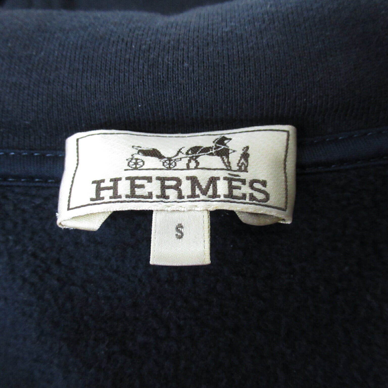 Hermes Cotton Hoodie Navy Unisex