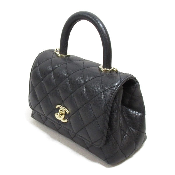 CC Caviar Quilted Small Handle Flap Bag AS2215