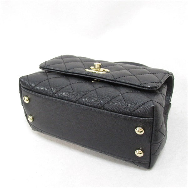 CC Caviar Quilted Small Handle Flap Bag AS2215