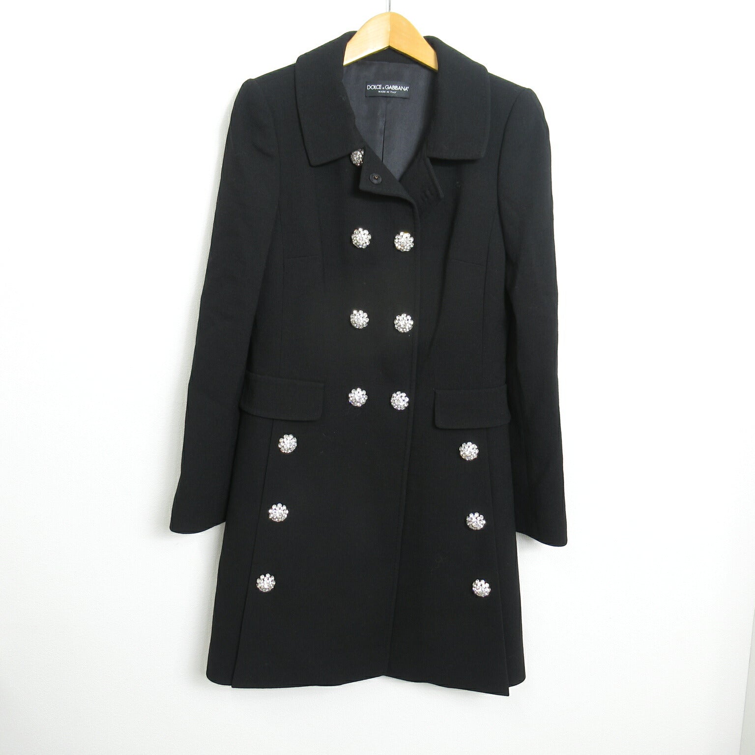 Dolce & Gabbana Wool Coat Black