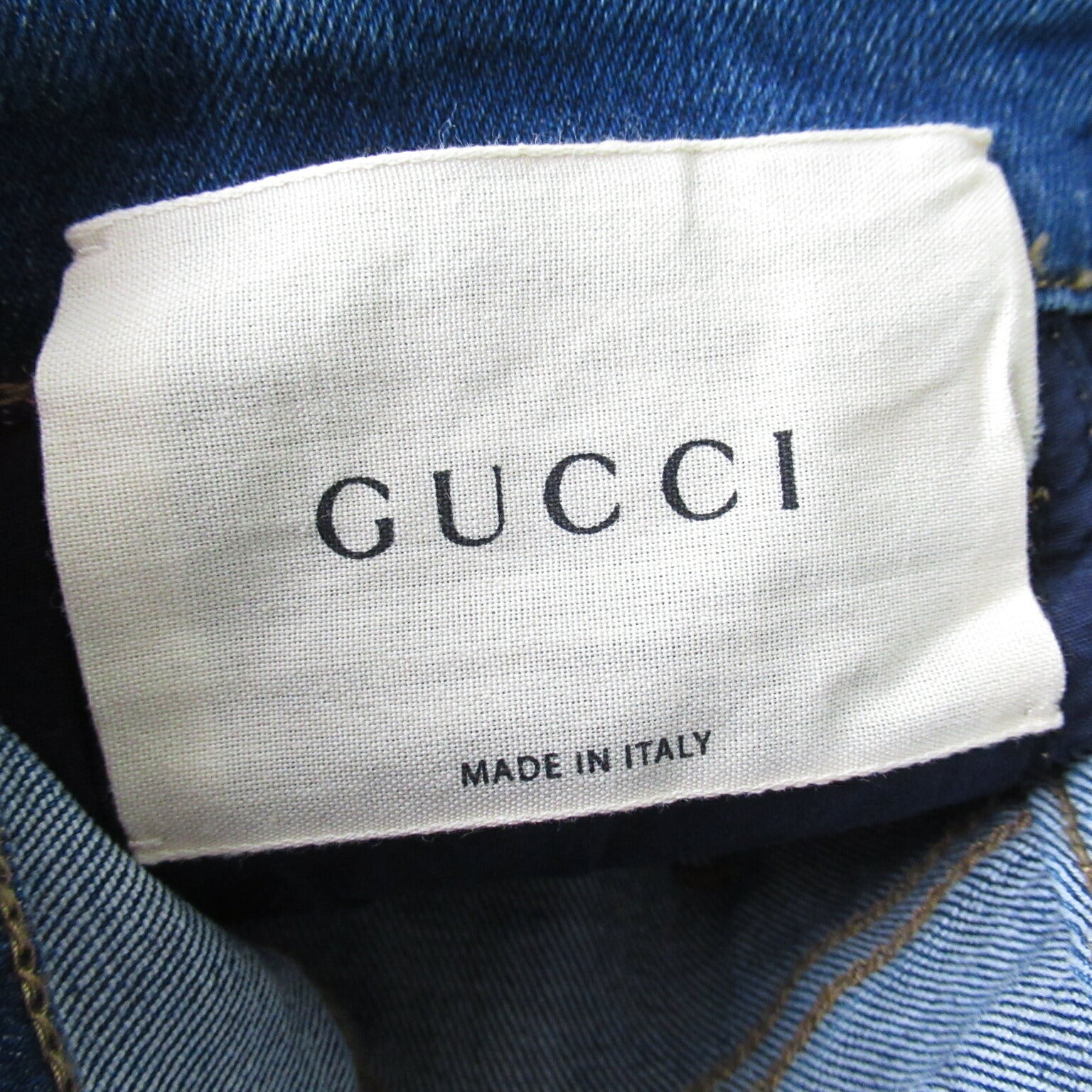 Gucci Denim Slim Pants Floral Embroidery