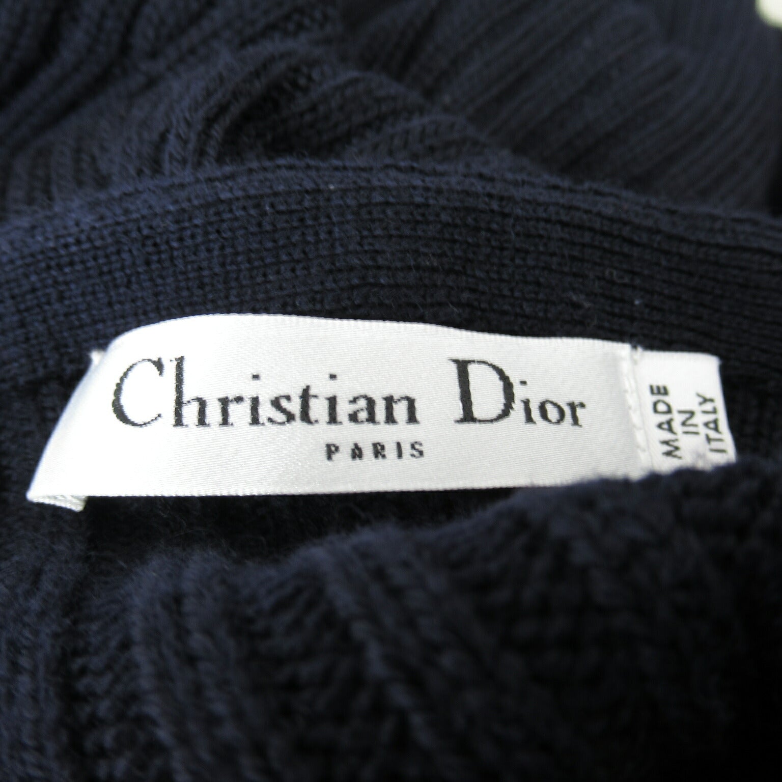 Dior Wool Knit Dress Navy