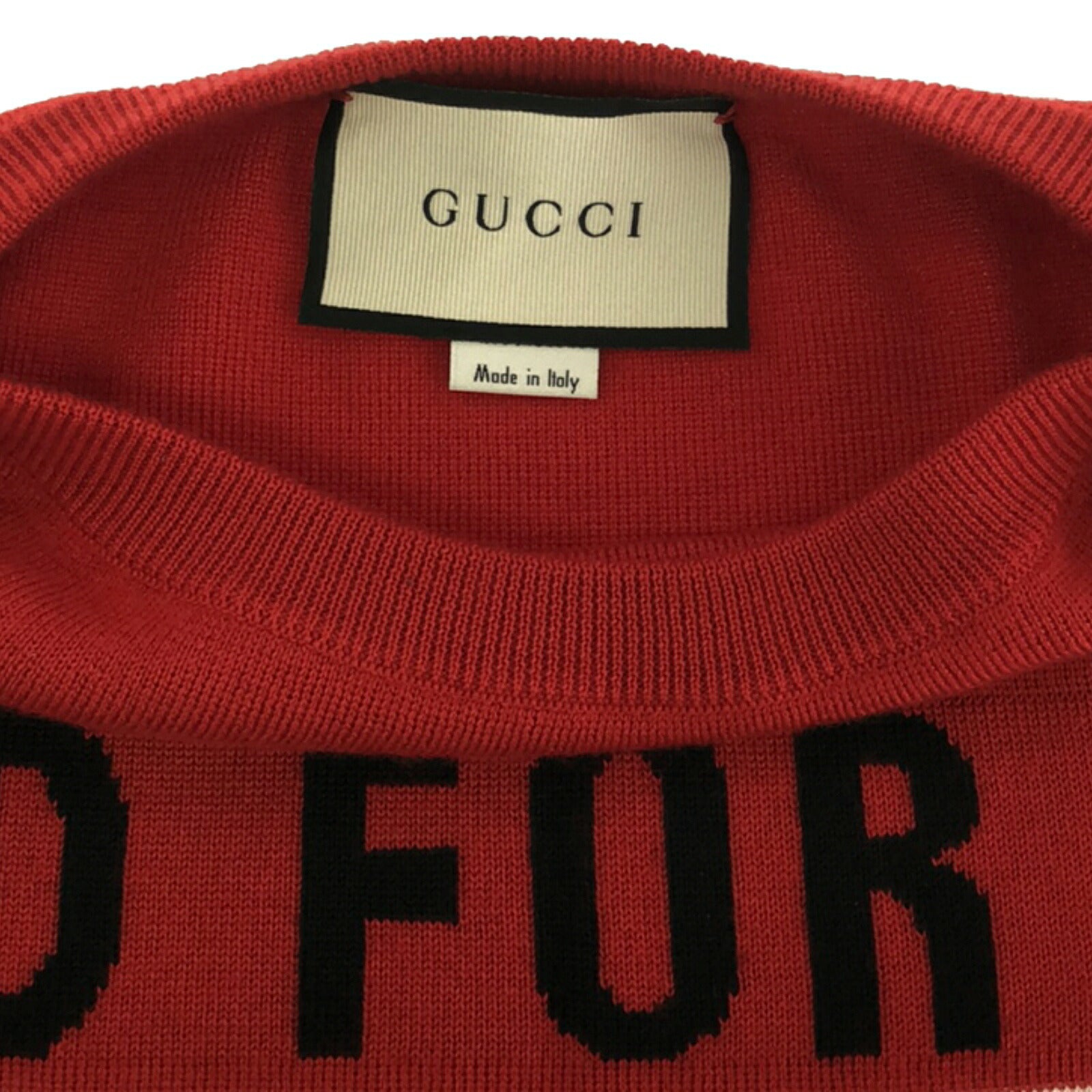 Gucci Cashmere Knit Top Red 478263