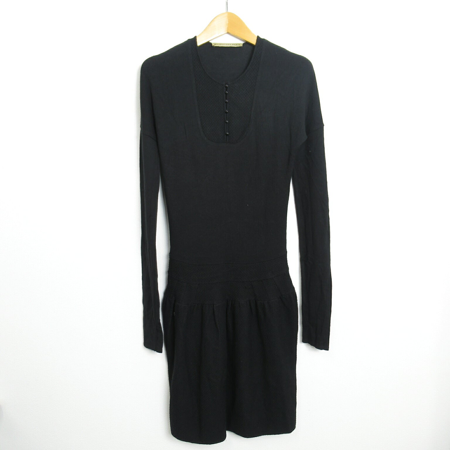 Balenciaga Polyester Dress Black 163546