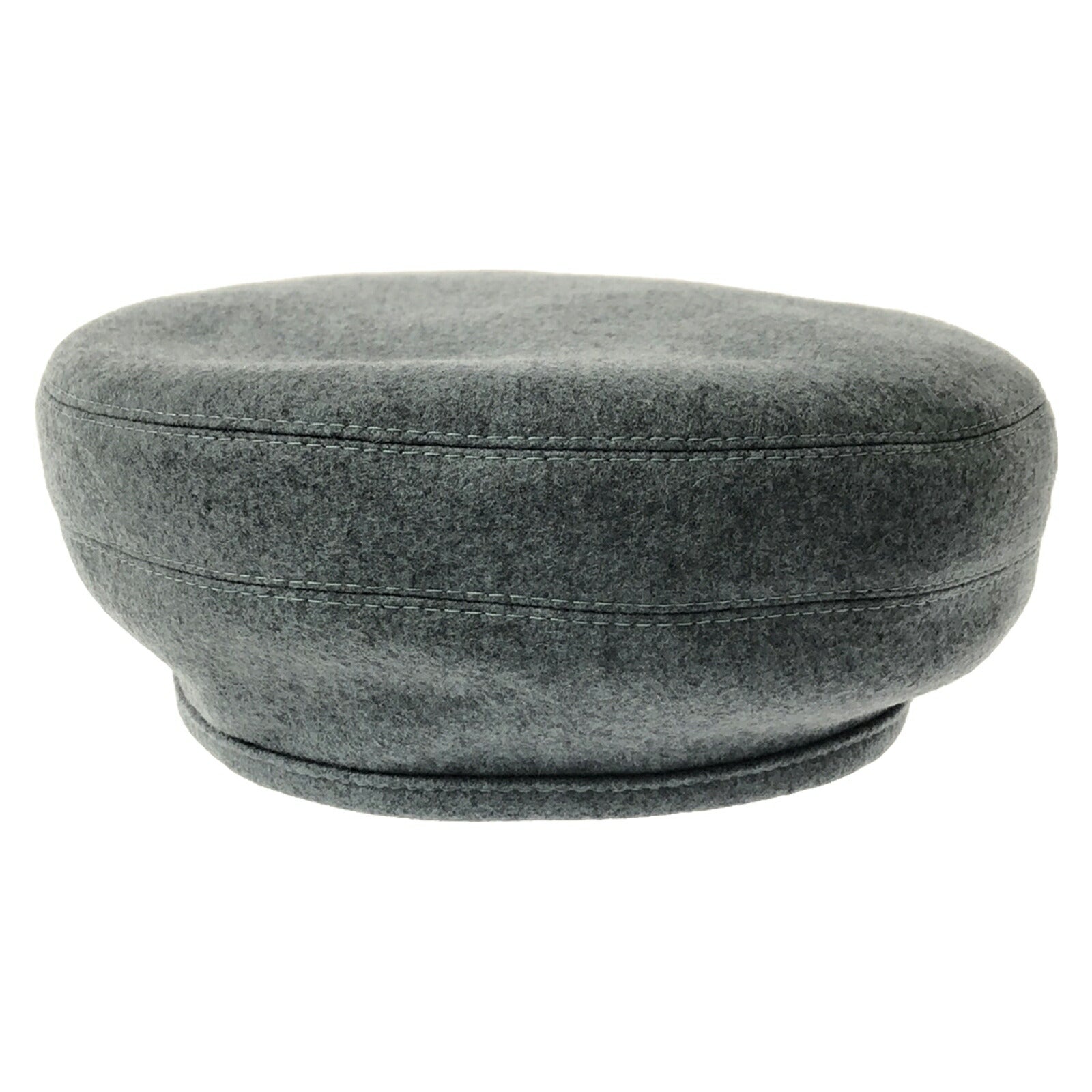 Hermes Cashmere Beret Hat Unisex Gray