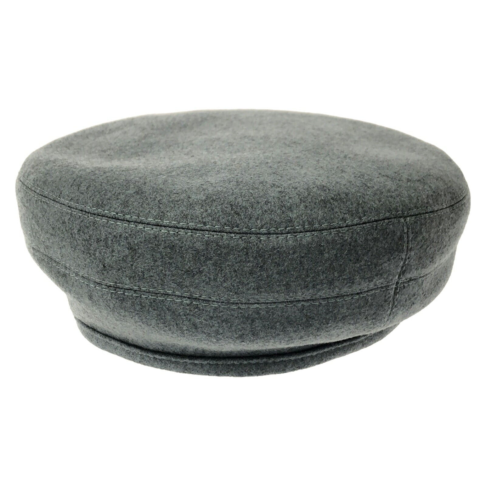 Hermes Cashmere Beret Hat Unisex Gray