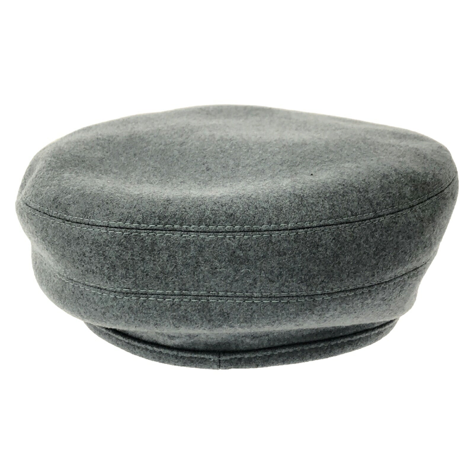 Hermes Cashmere Beret Hat Unisex Gray