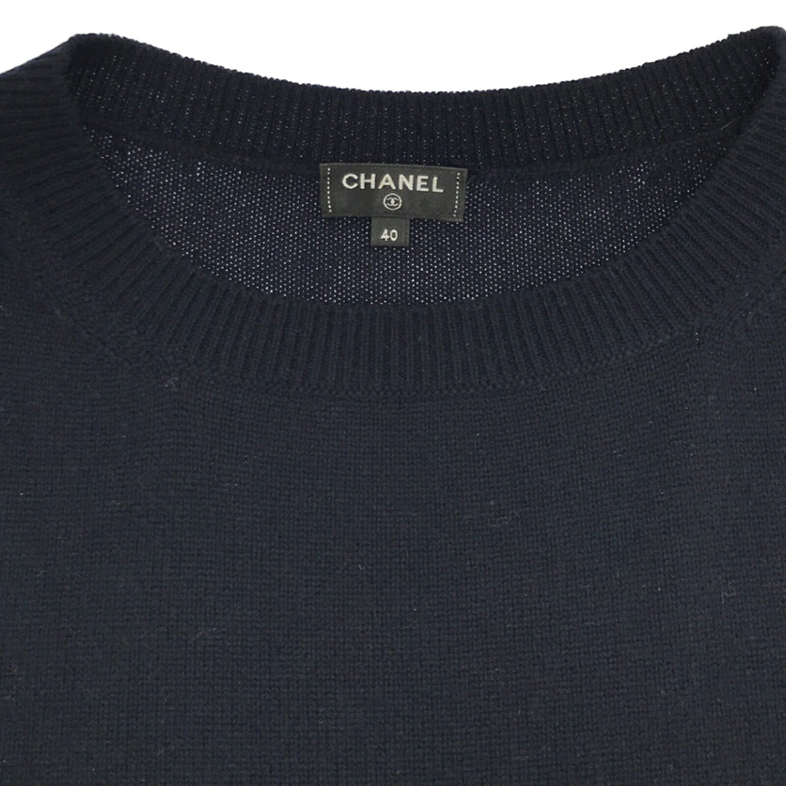 Chanel Cashmere Knit Dress Navy P55370K07271