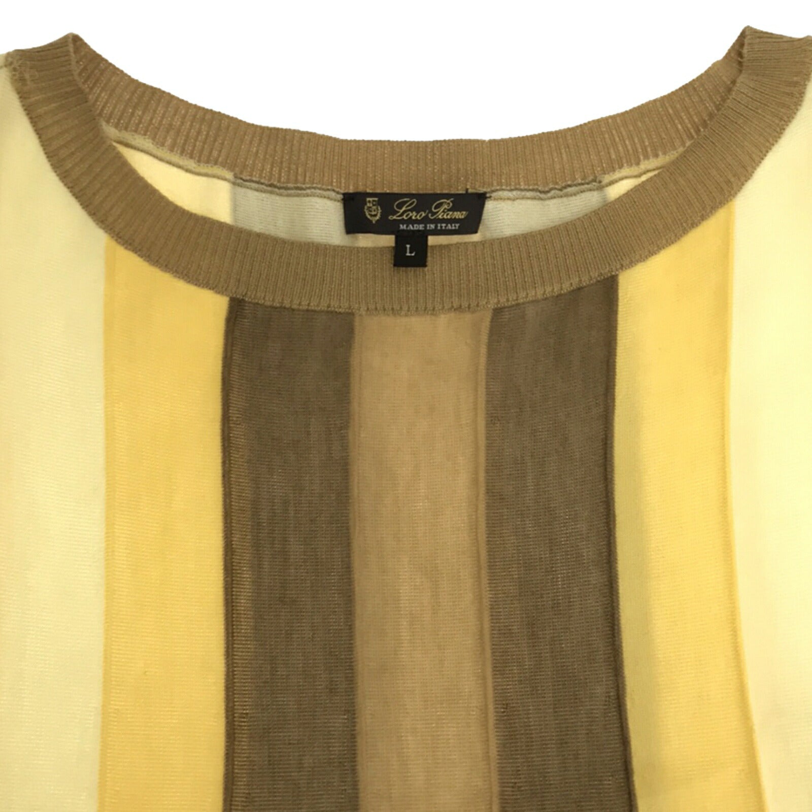 Loro Piana Cashmere Knit Sweater Yellow