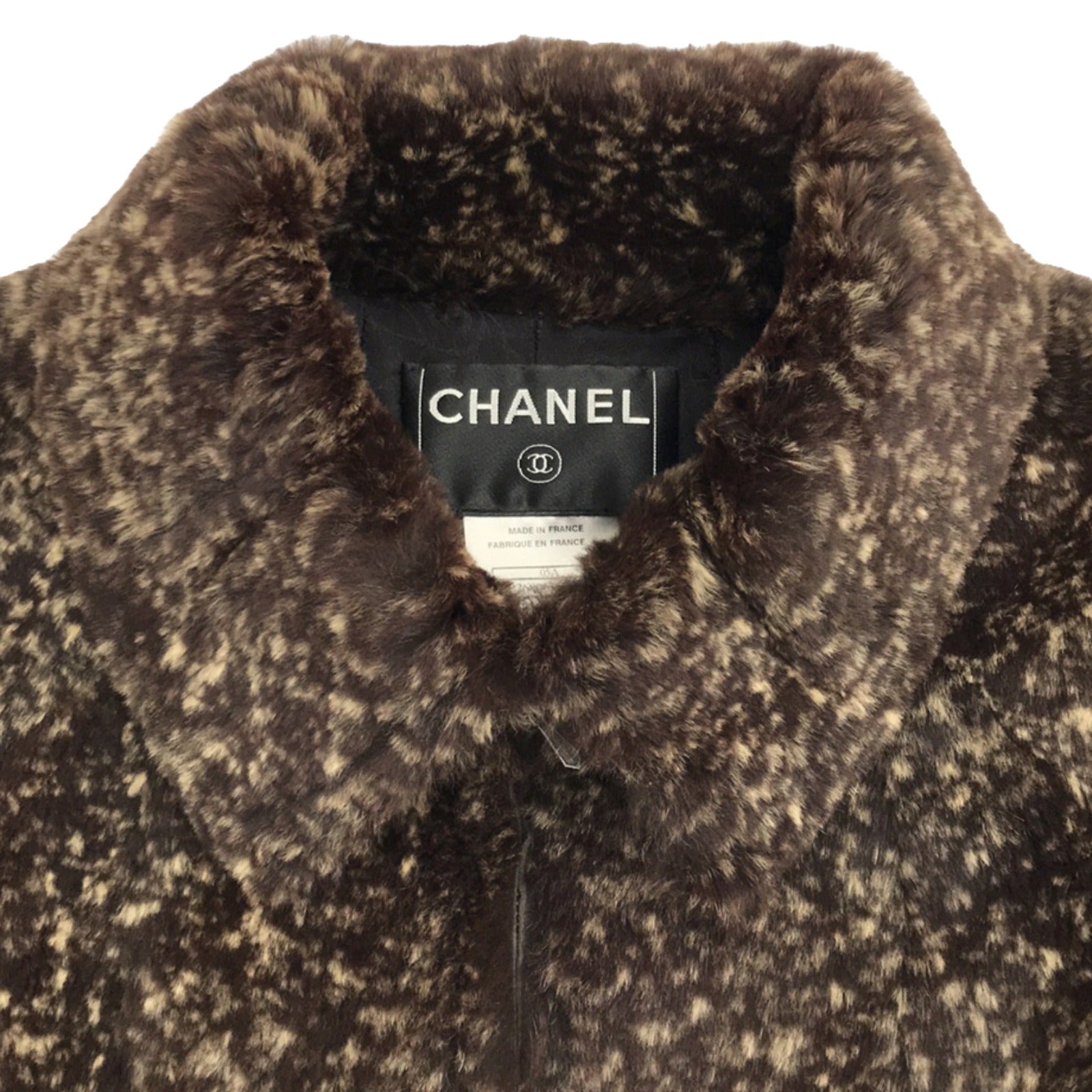 Chanel Rabbit Fur Jacket Brown