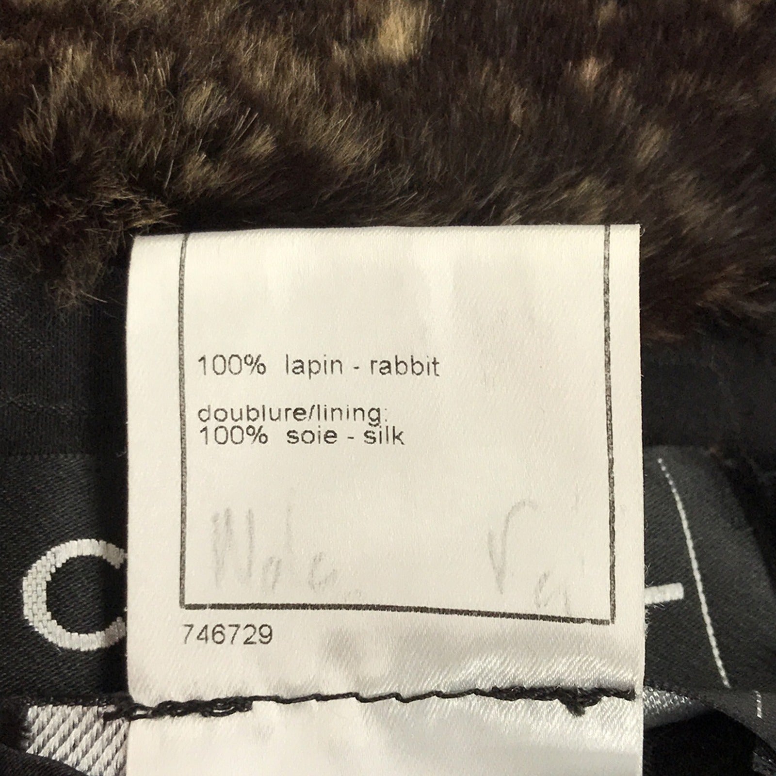 Chanel Rabbit Fur Jacket Brown