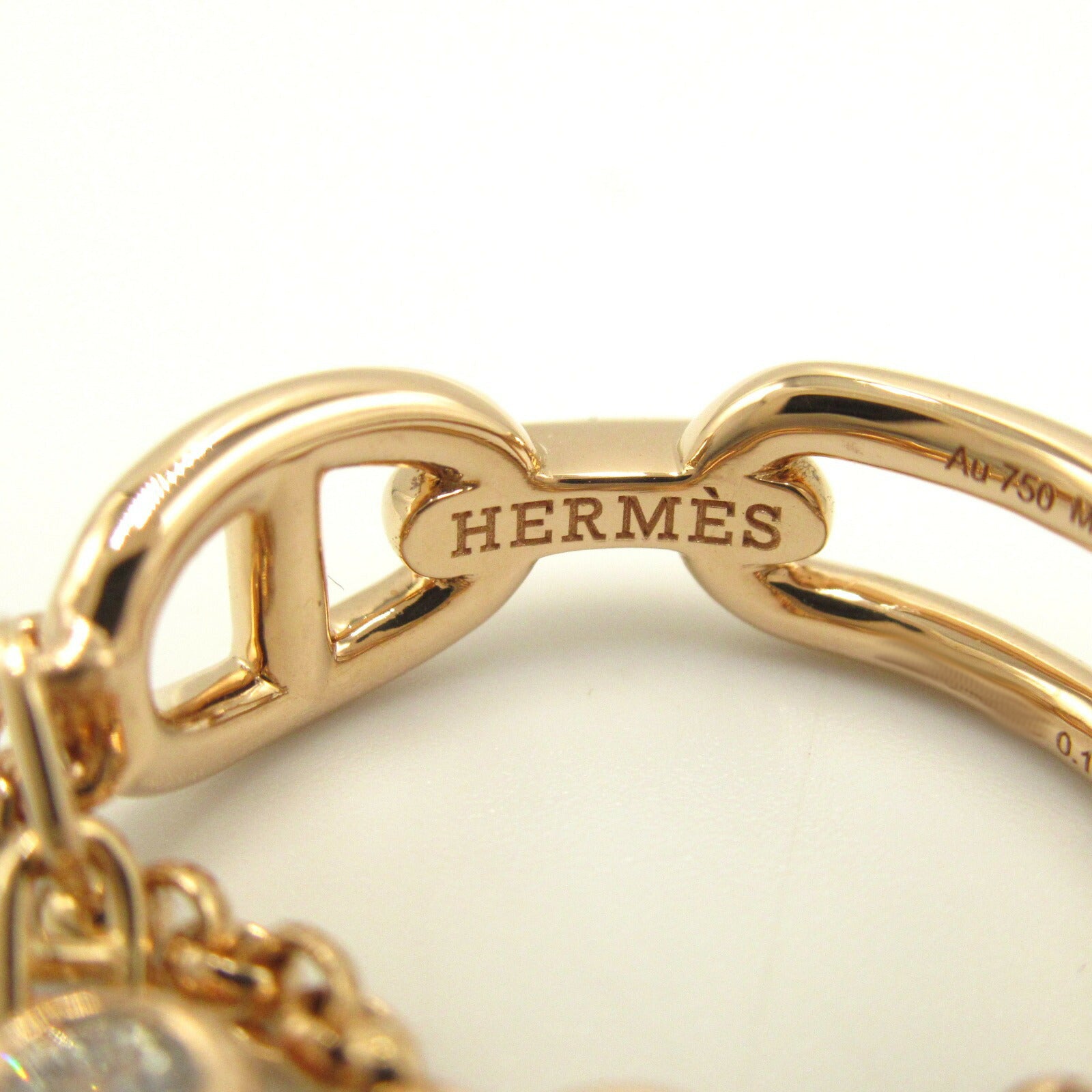 Hermes Chaine d'Ancre Chaos PM Ring Diamond K18PG