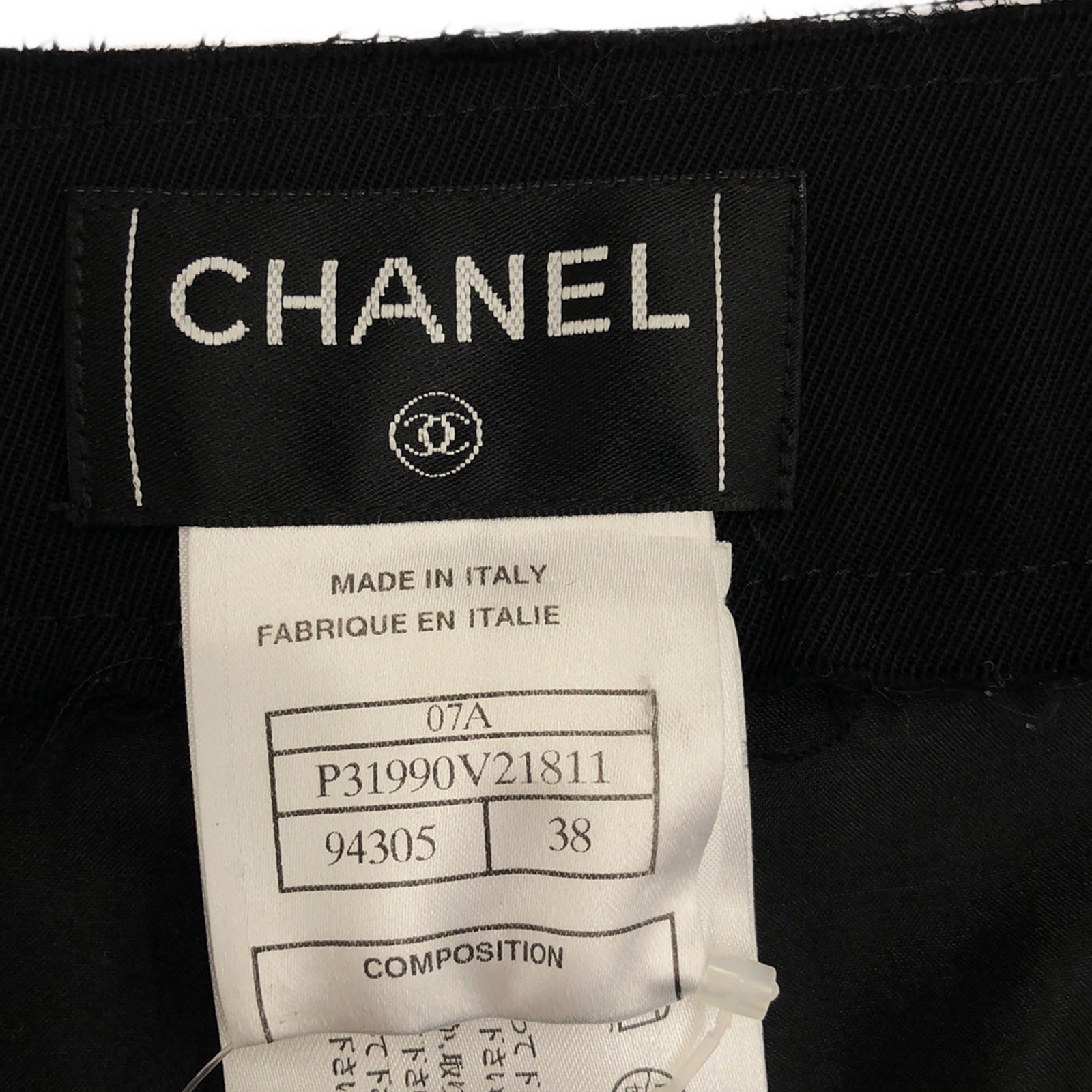 Chanel Wool Pants Black P31990V21811