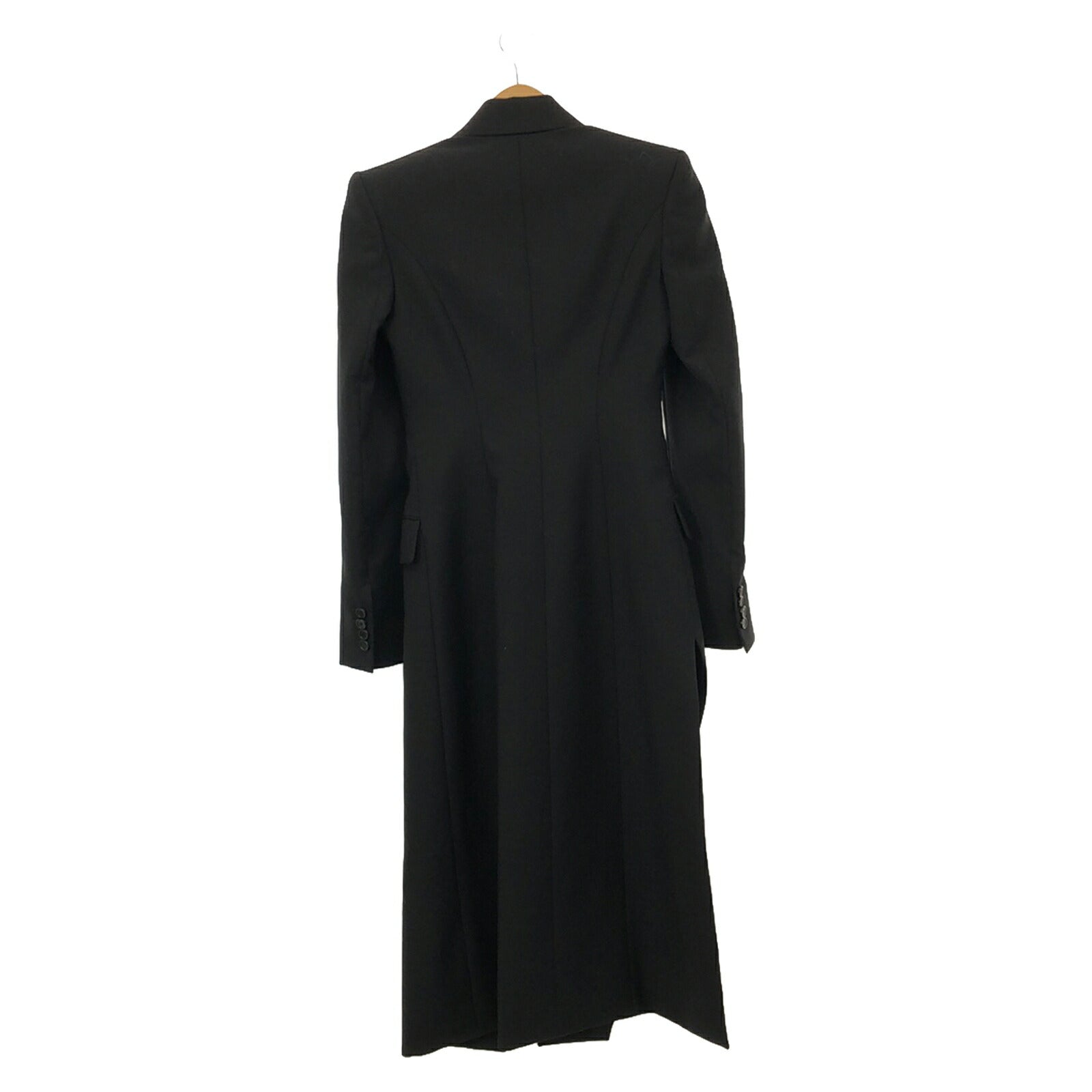 Alexander McQueen Wool Long Coat Black