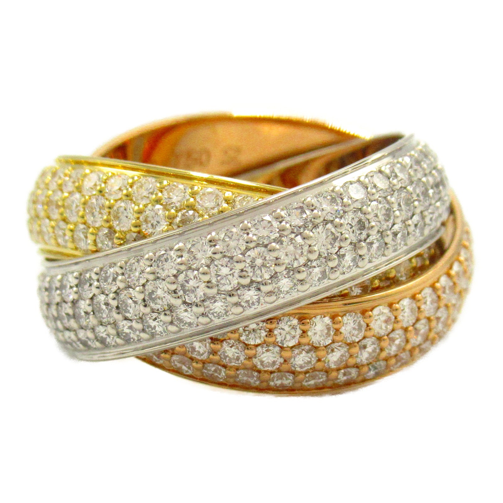 Cartier Trinity Ring Diamond 750YG/750PG/750WG