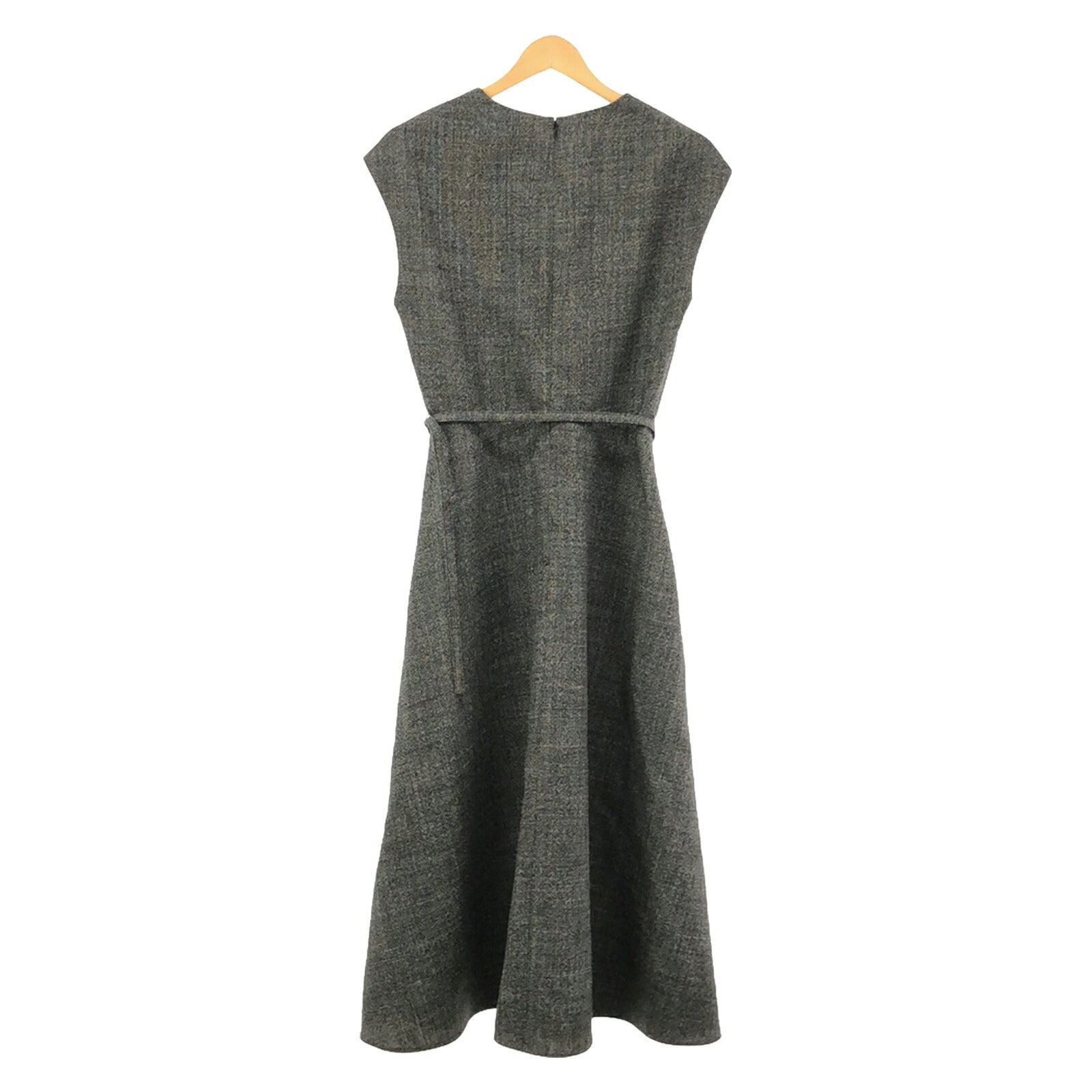 Dior Wool Dress with Belt Gray