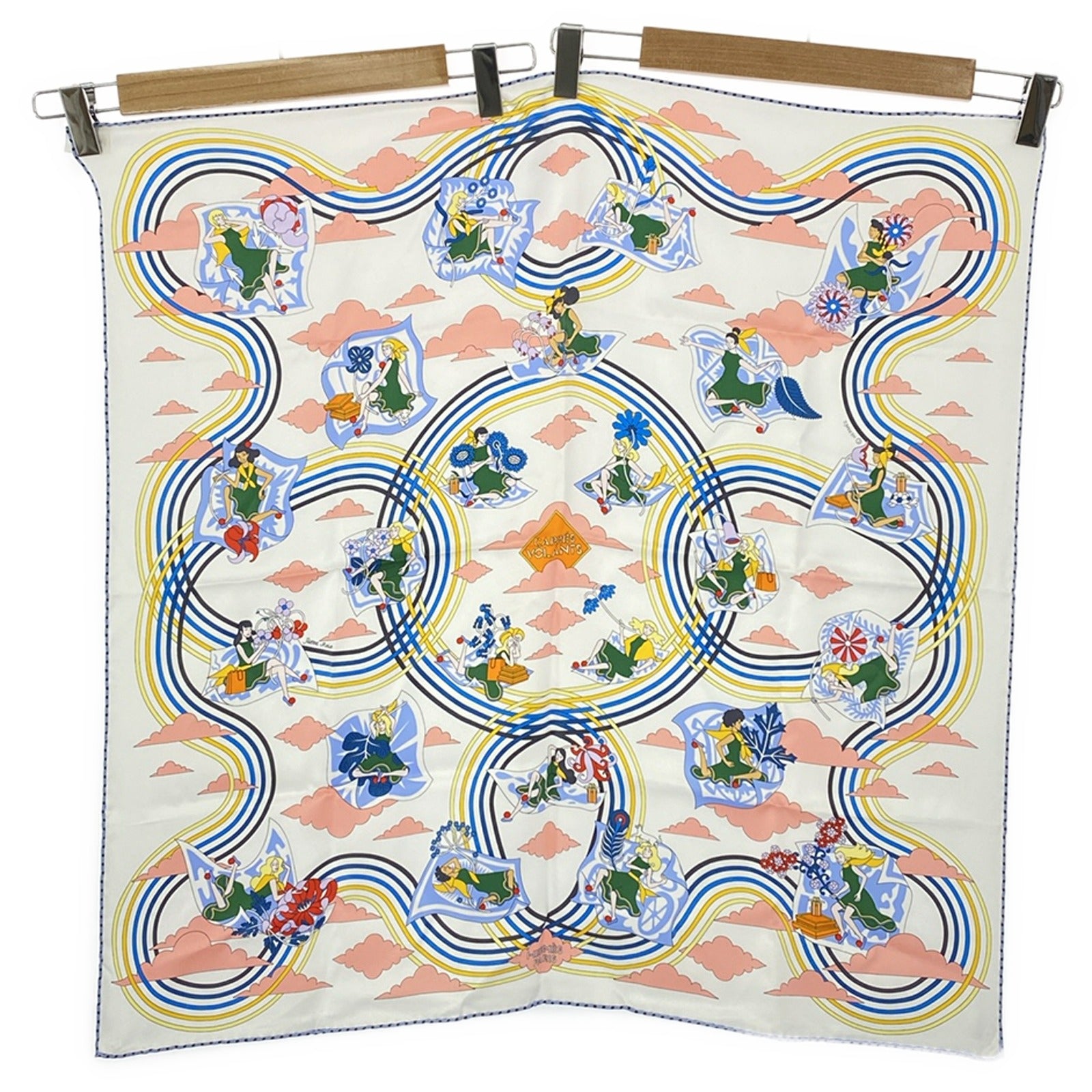 Hermes Silk Scarf White Unisex