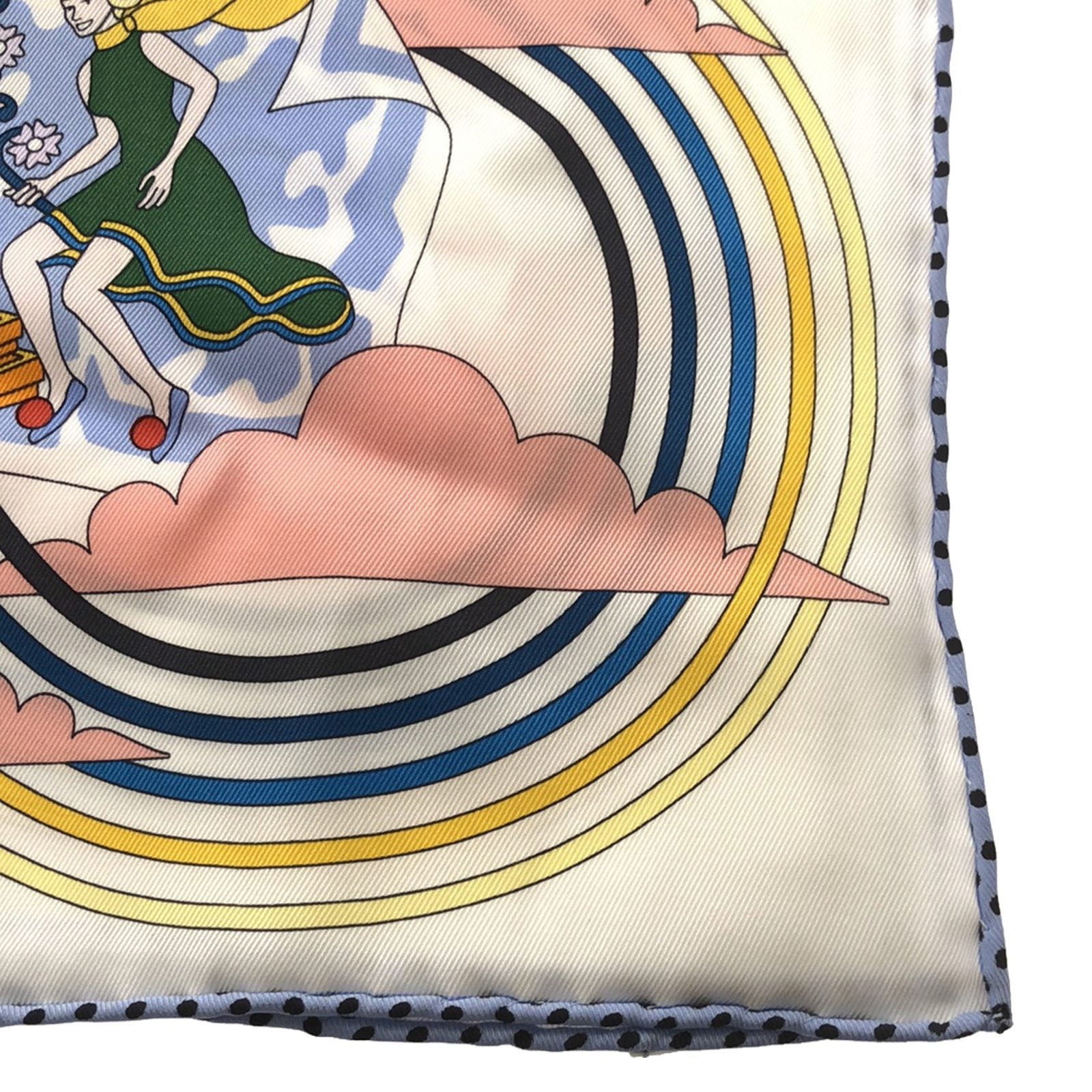 Hermes Silk Scarf White Unisex