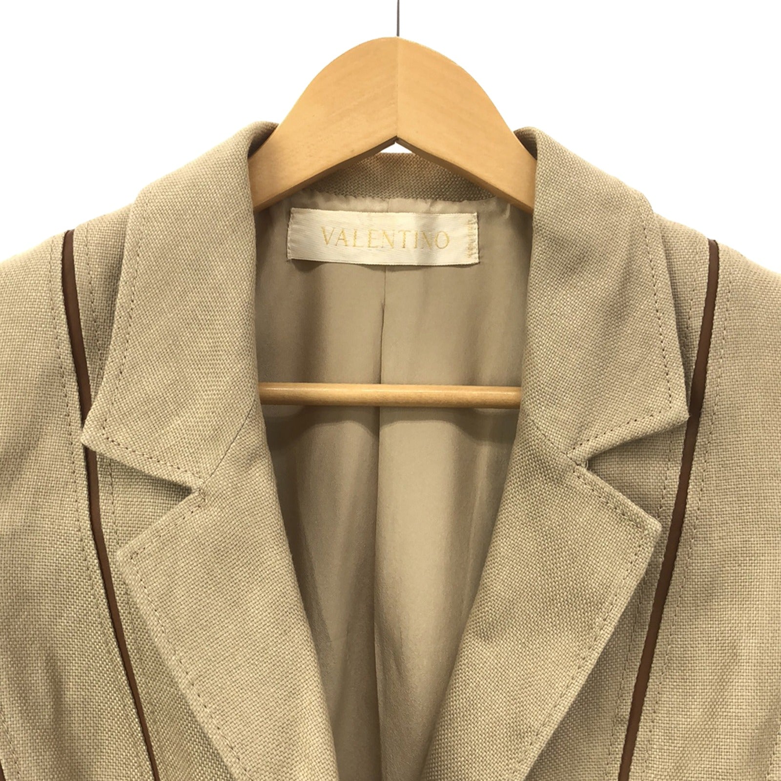 Valentino Beige Tailored Jacket Polyester