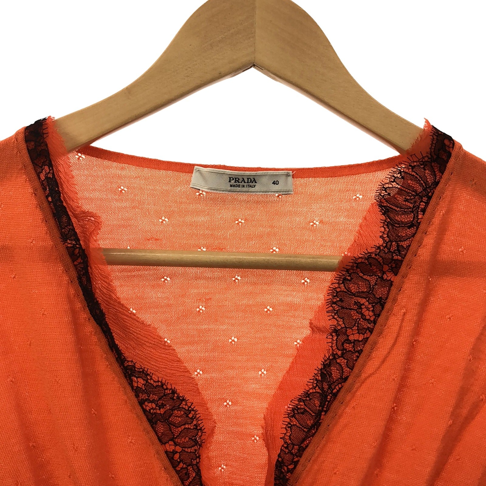 Prada Wool Cutsew Top Orange