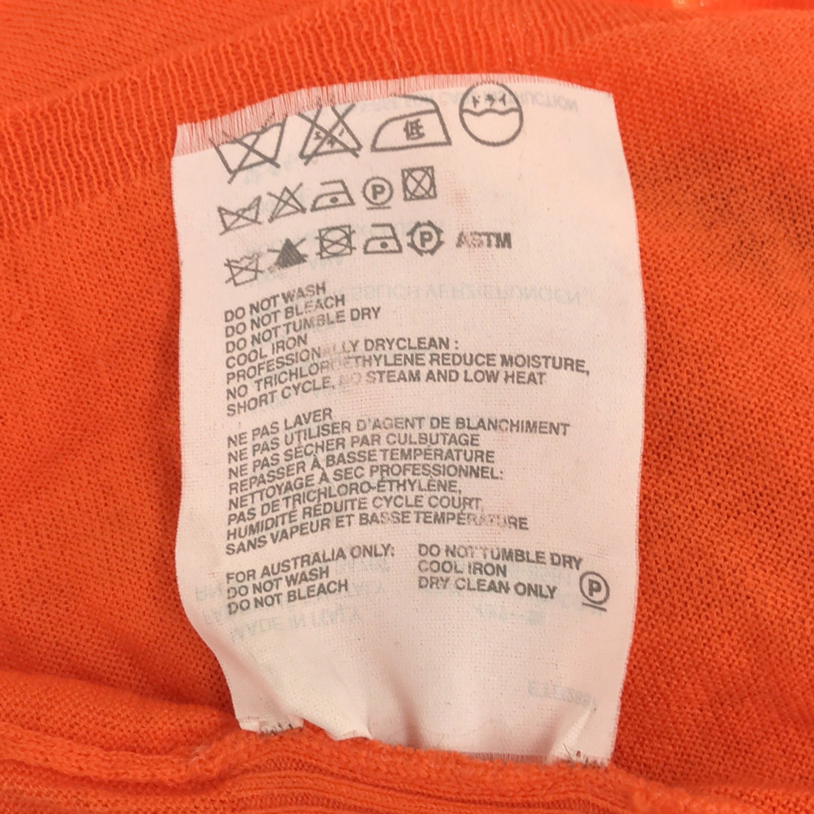 Prada Wool Cutsew Top Orange