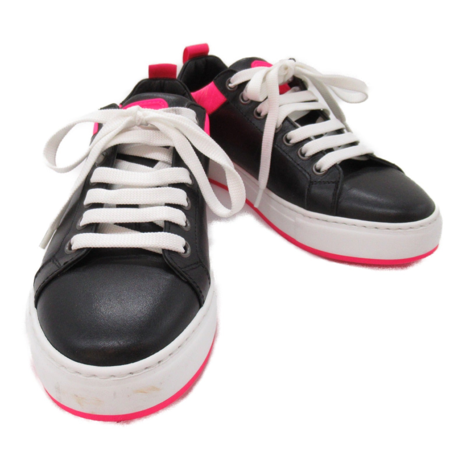 MCM Leather Sneakers Black Pink