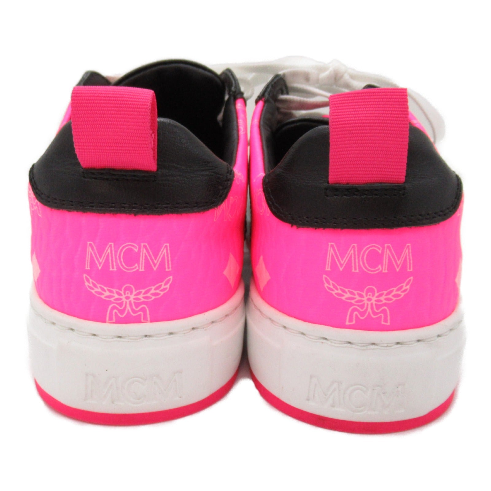 MCM Leather Sneakers Black Pink