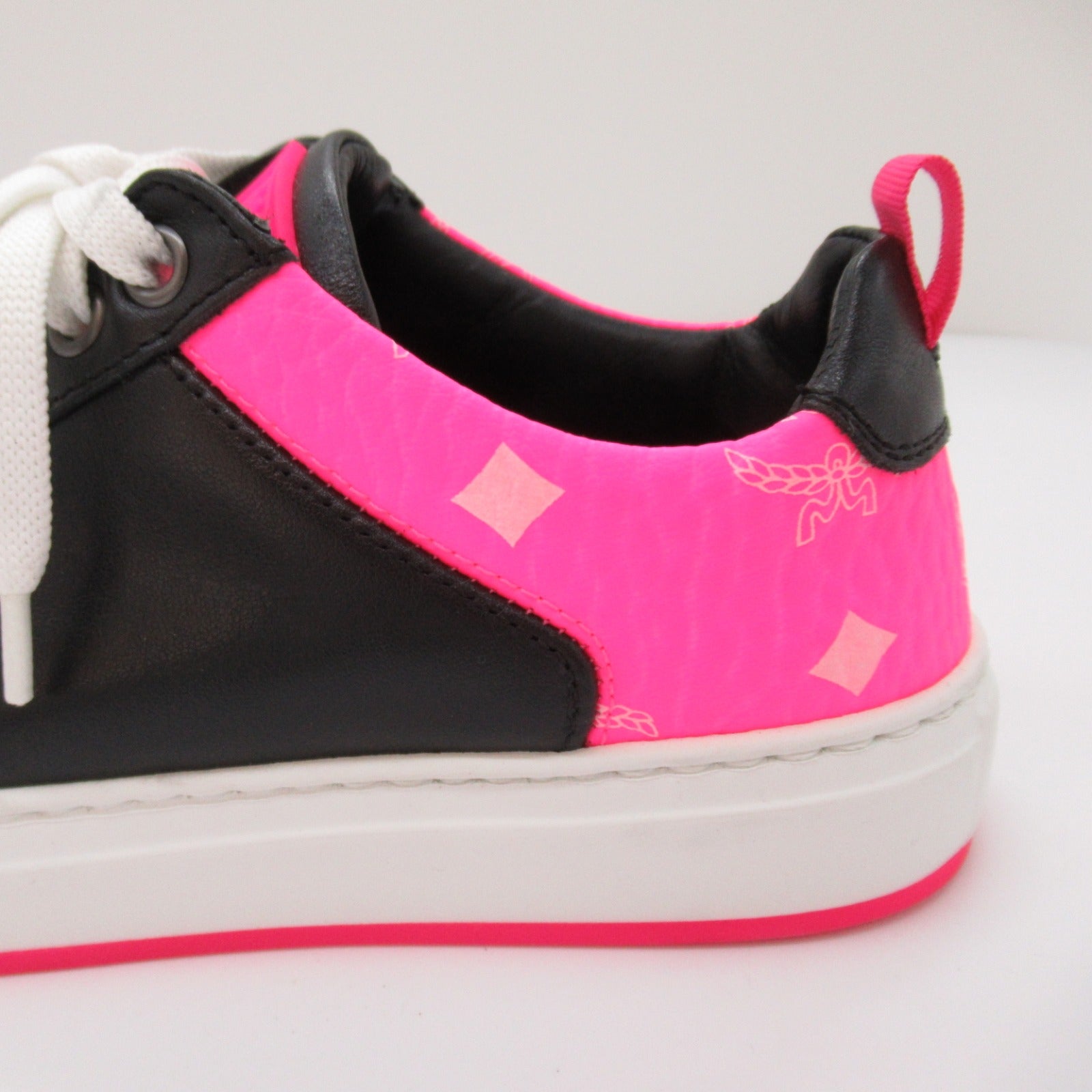 MCM Leather Sneakers Black Pink