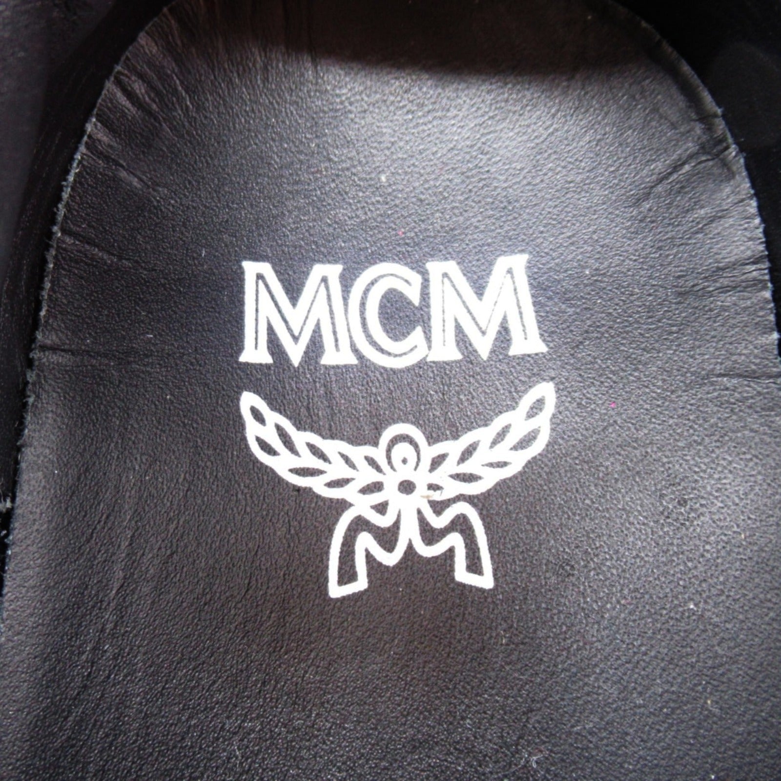 MCM Leather Sneakers Black Pink